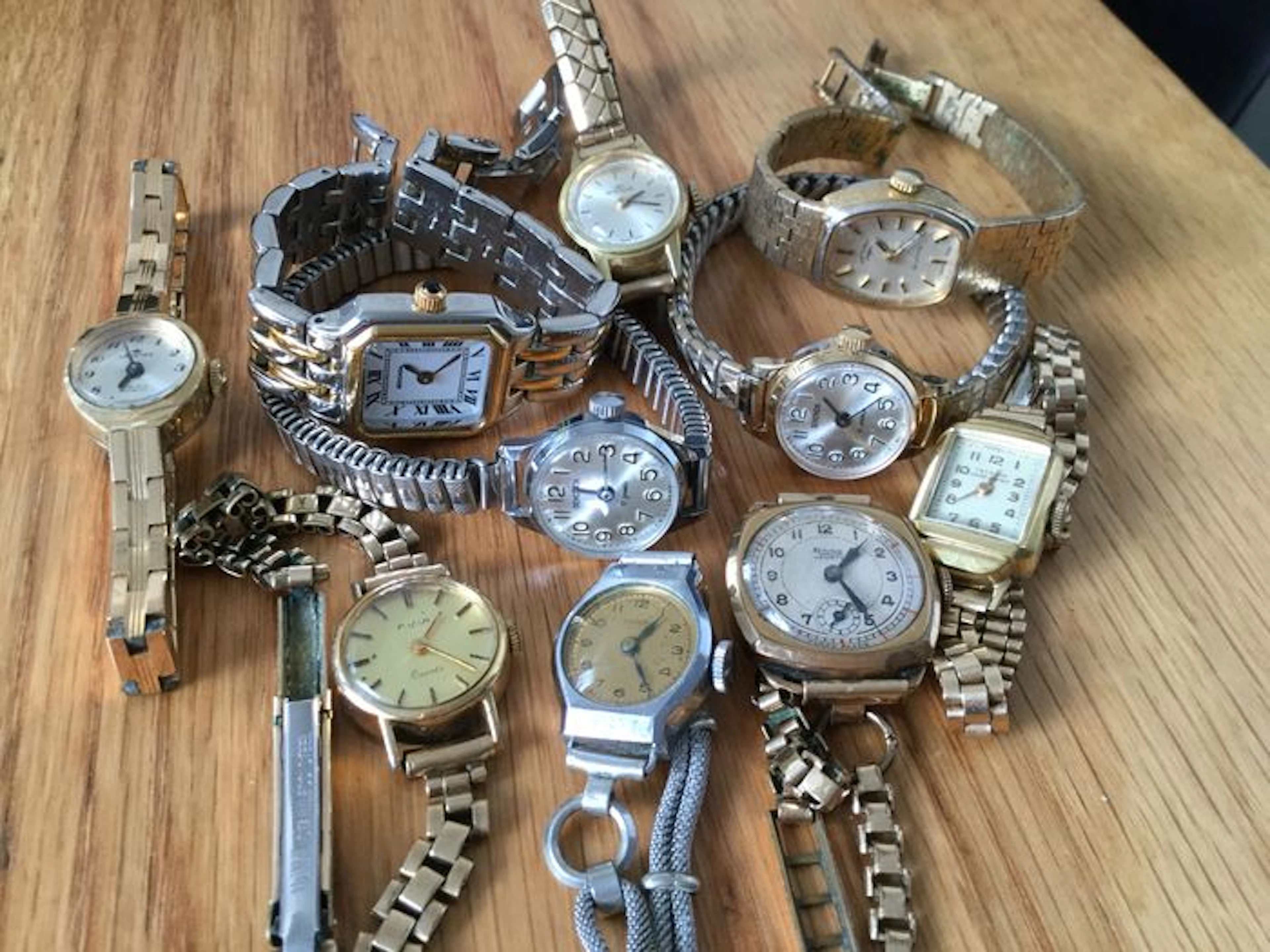 Lot Of 10 Ladies Wristwatches, 3 SEKONDA plus 7 Others Ages Vary