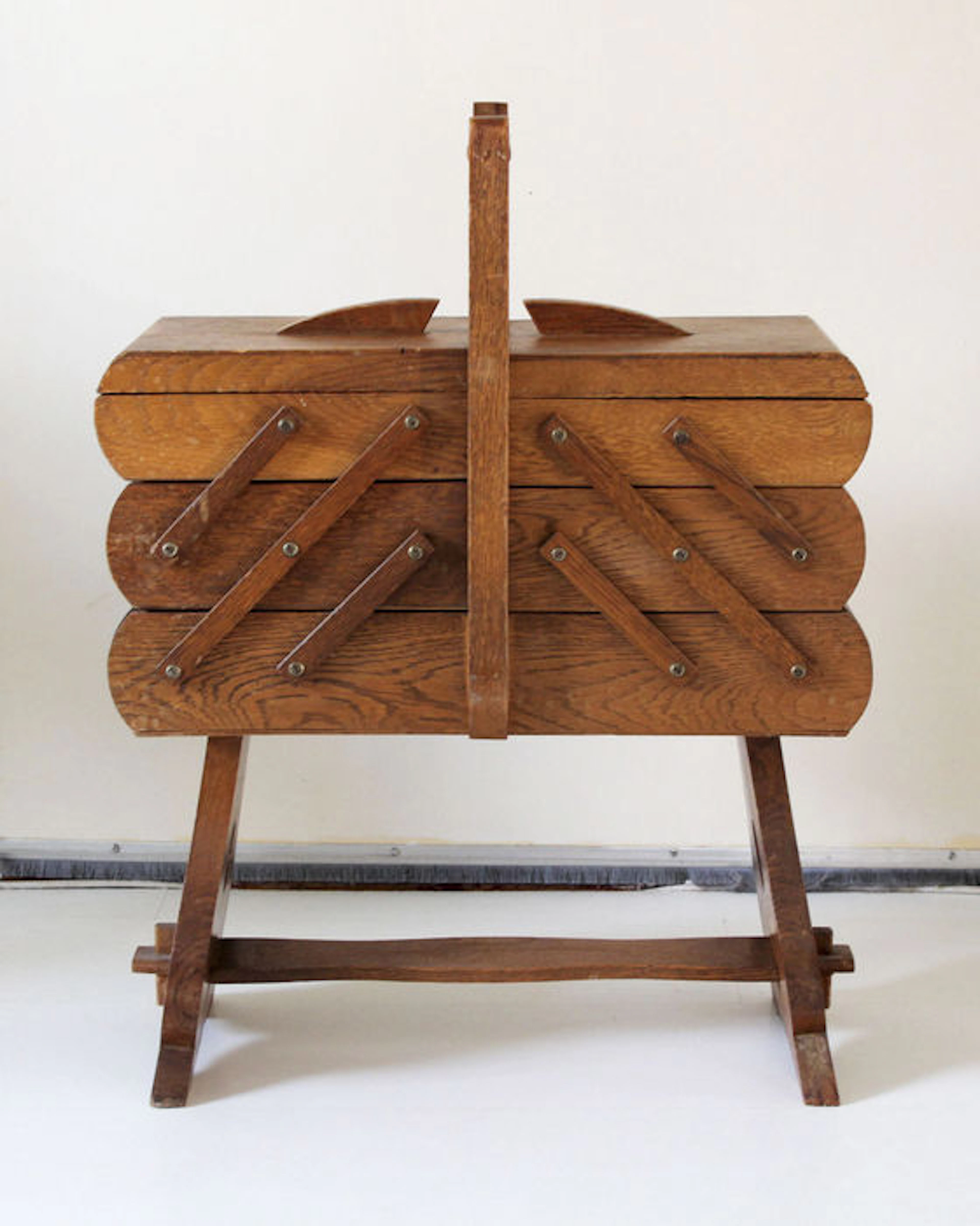 Wooden sewing cabinet, ca. 1940