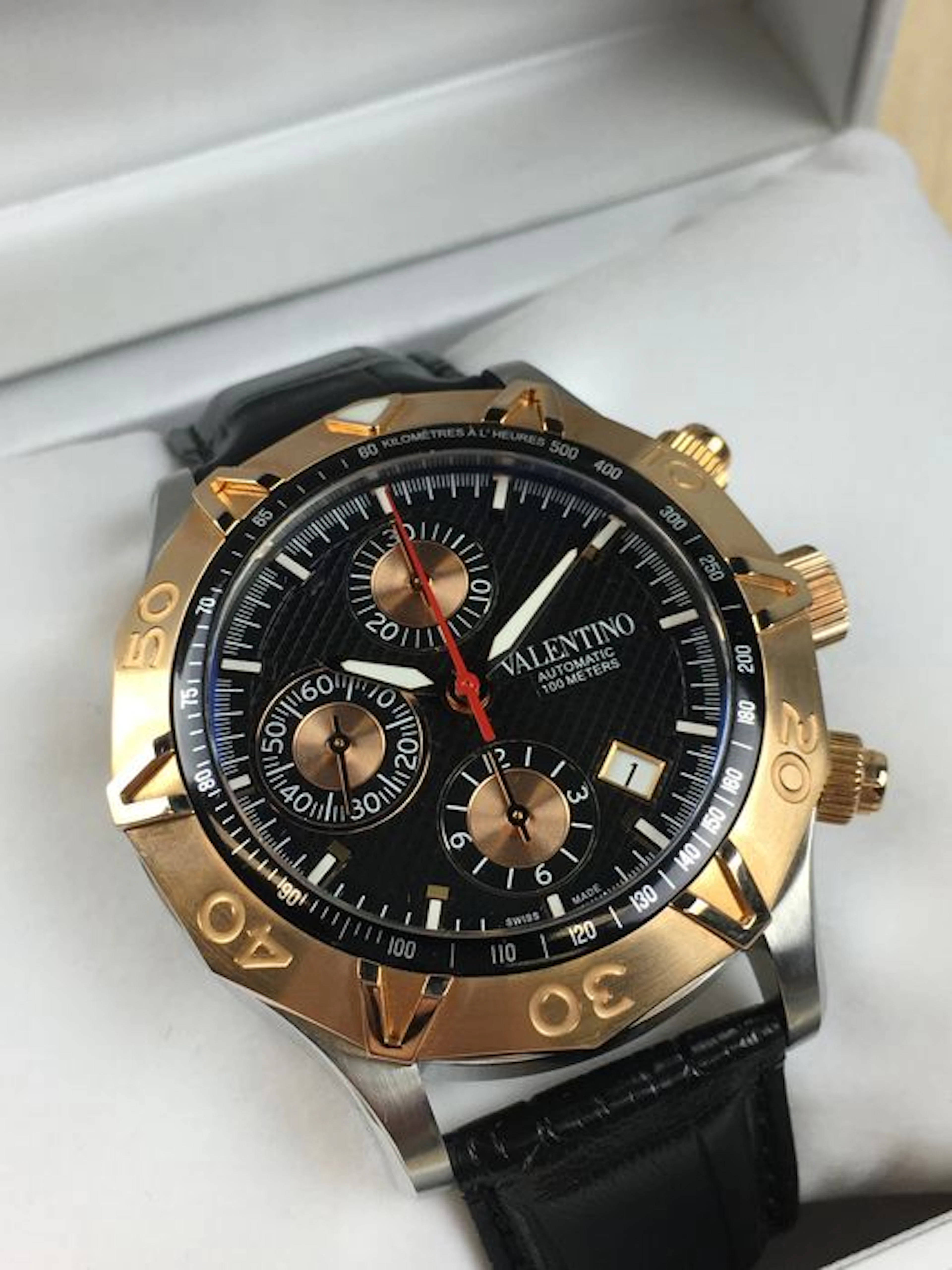 Valentino Homme 45mm Gold Automatic Chronograph V41 – Men's watch