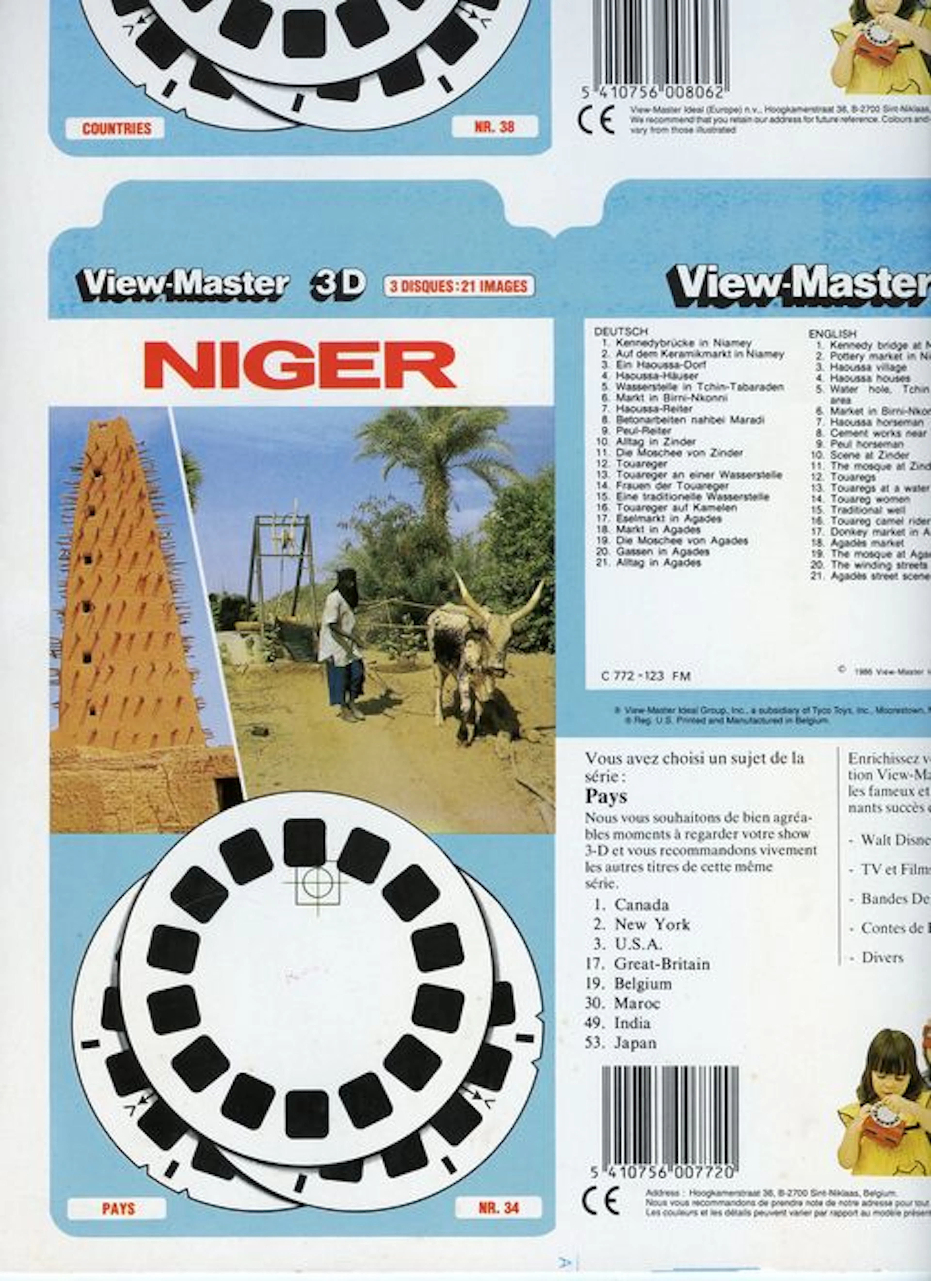 A somewhat strange article from the Belgian View-Master factory: proofs and proofing blister cards from the Tyco-period 1990-1995