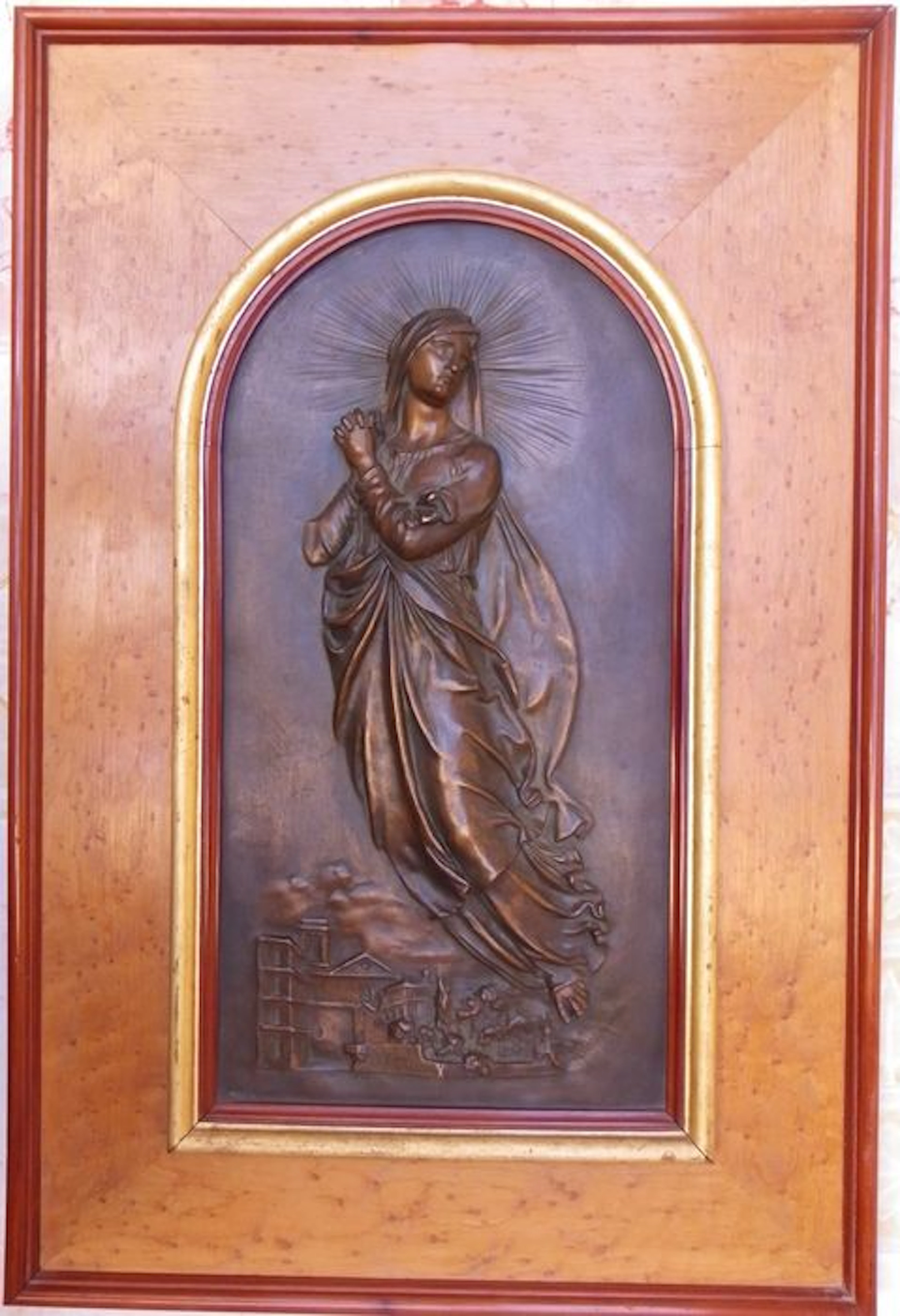 Bronze. Holy Mary. Sculptor A. Baussan 1903