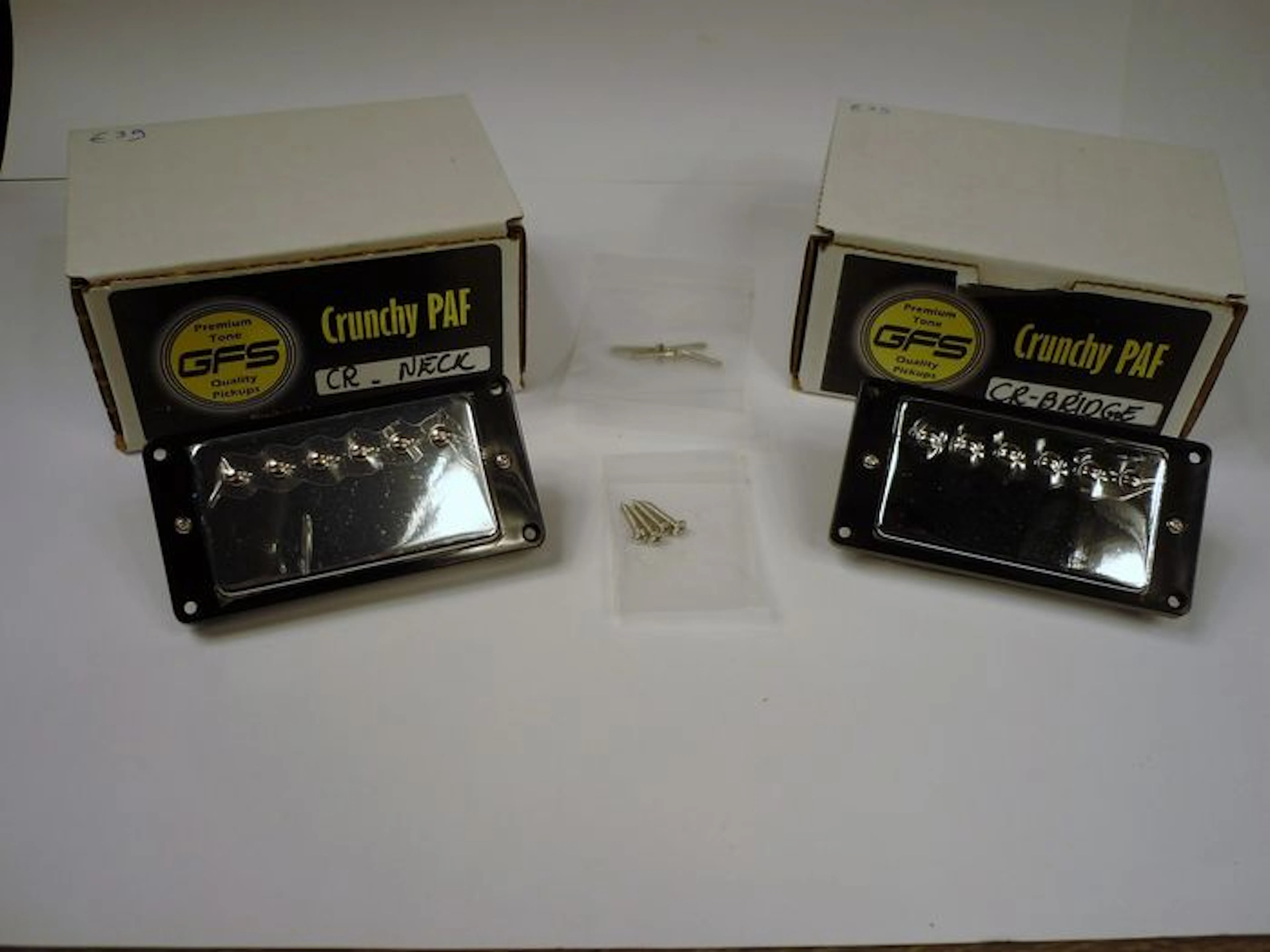Humbuckers GFS Crunchy PAT chrome, type H03 en H04 guitar pickups