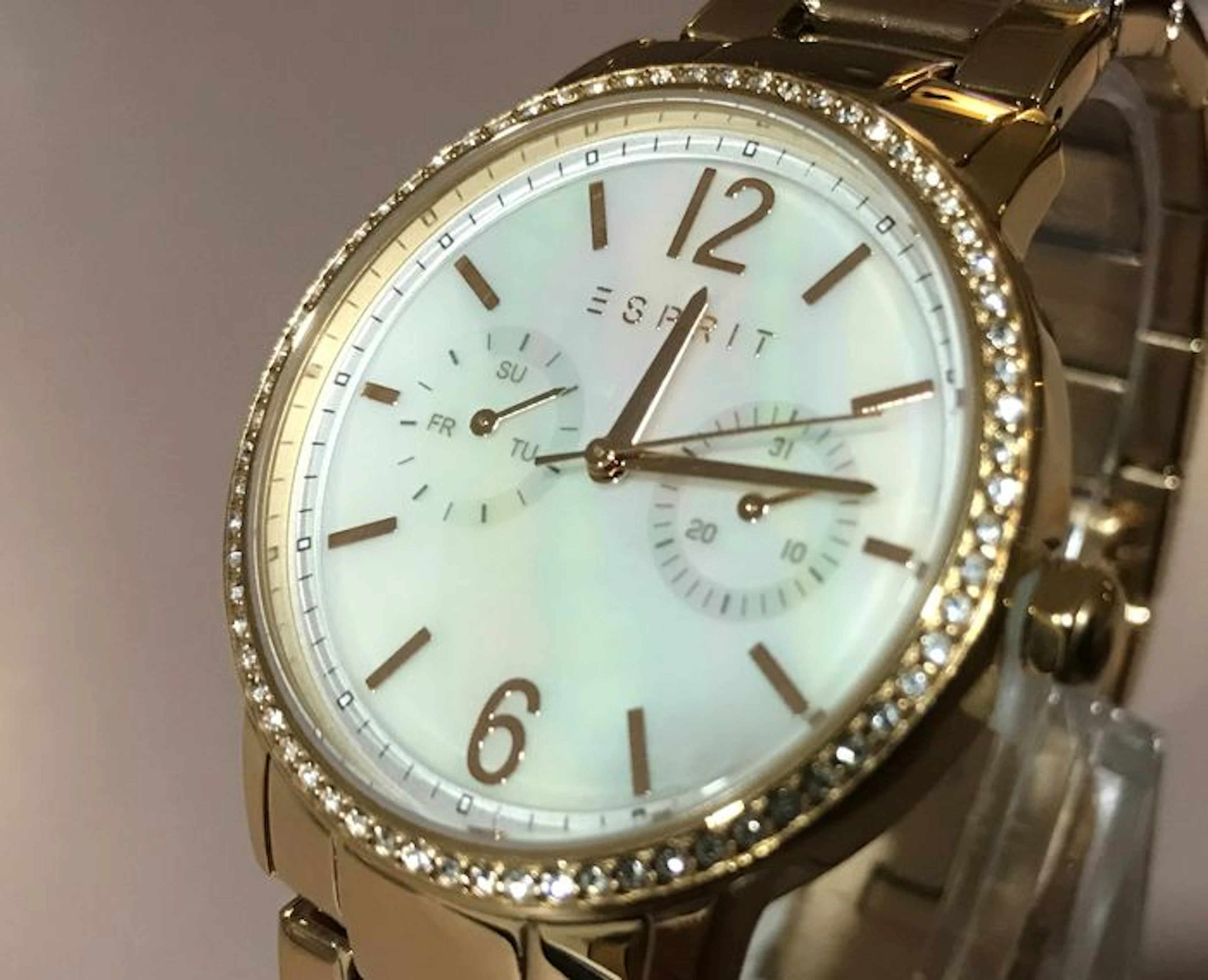 Esprit, women's wristwatch in a red gold tone – 2016 – never worn.