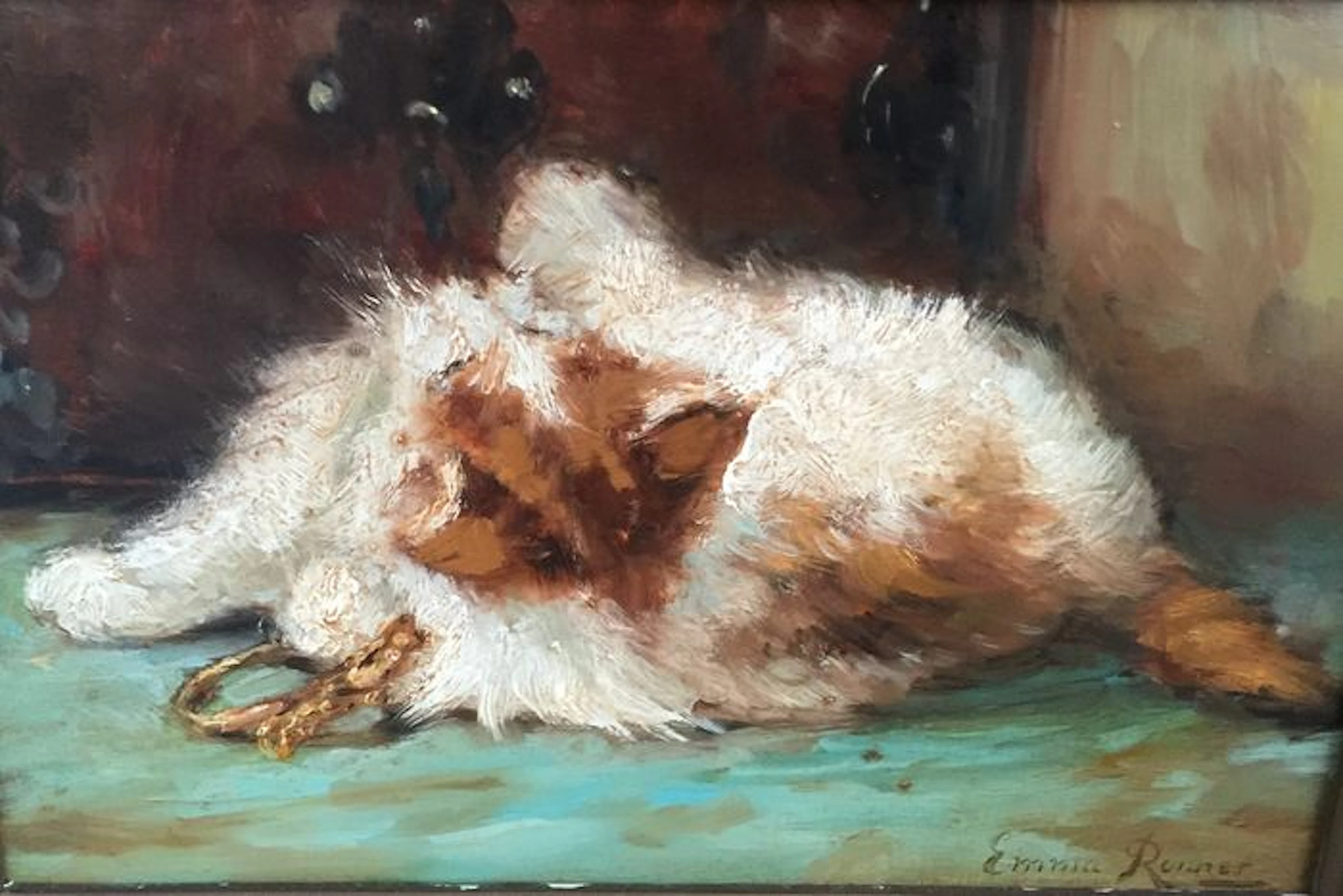 To Emma Ronner (20th century)-laying kitten