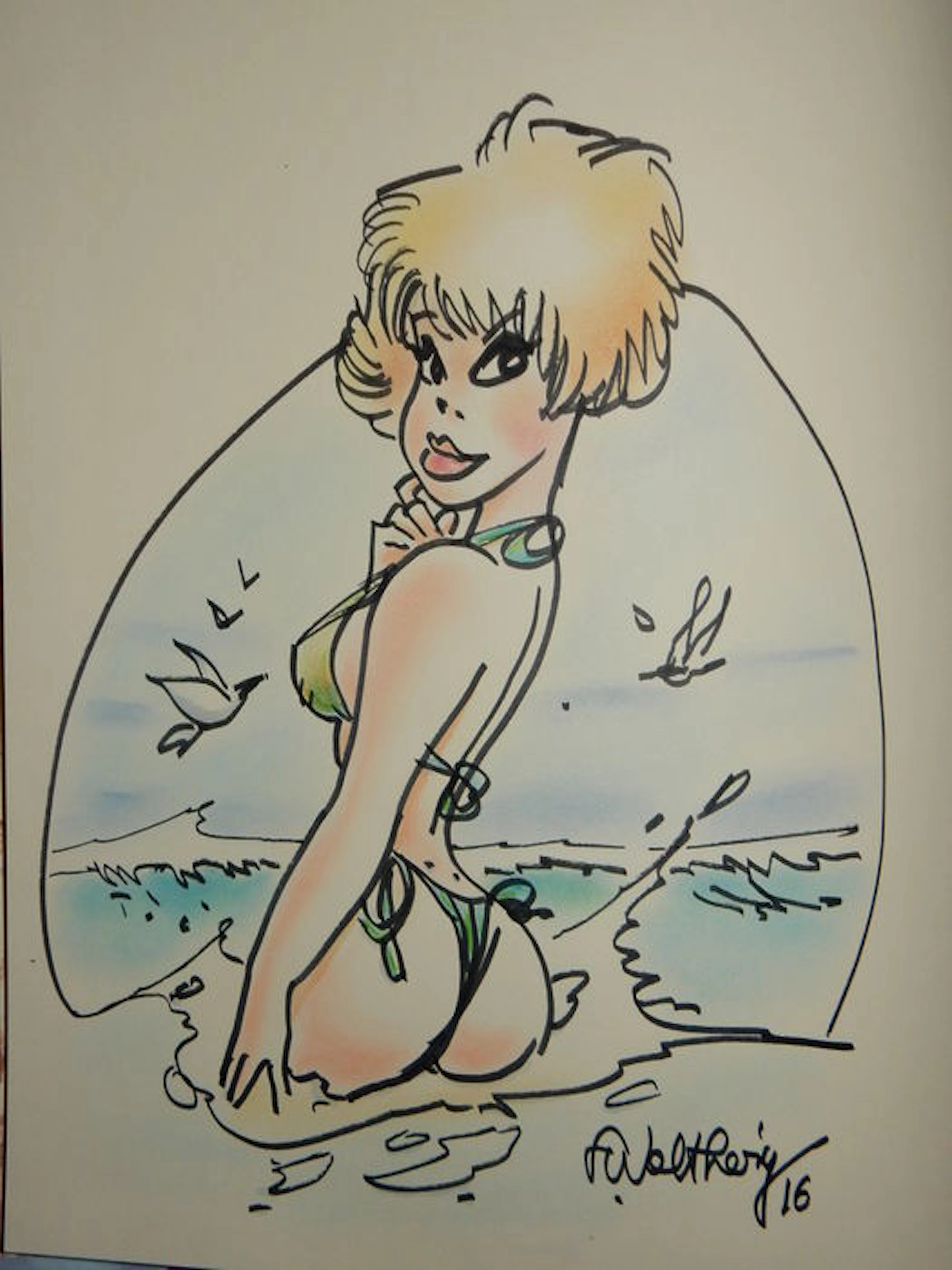 Natasja - Atoll 66 - Met opdrachttekening - Grootformaat hc met linnen rug + prent + lijnfilm - 1e druk - (2007)
