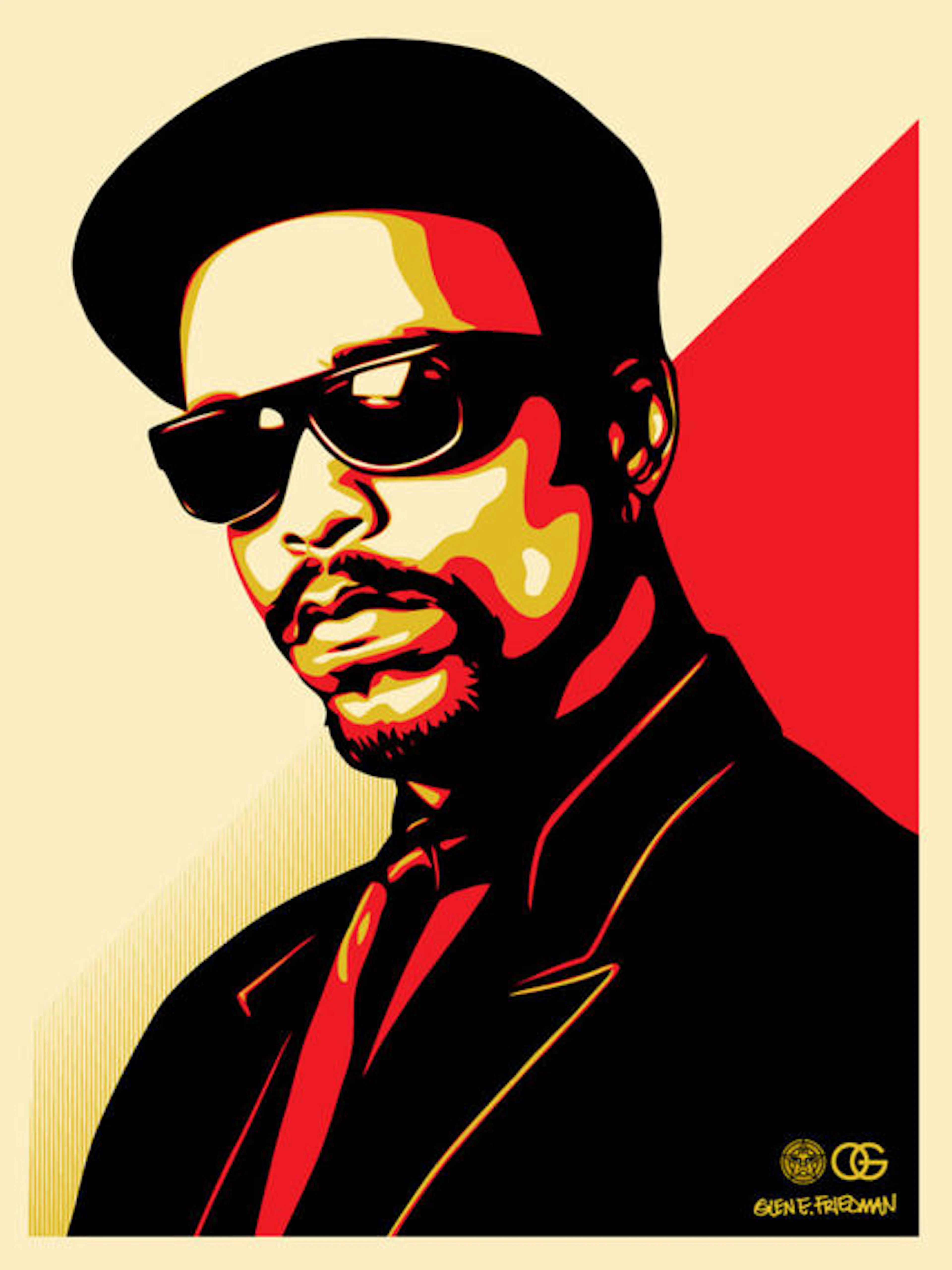 Shepard Fairey (OBEY) & Glenn Friedmann - Ice-T og red