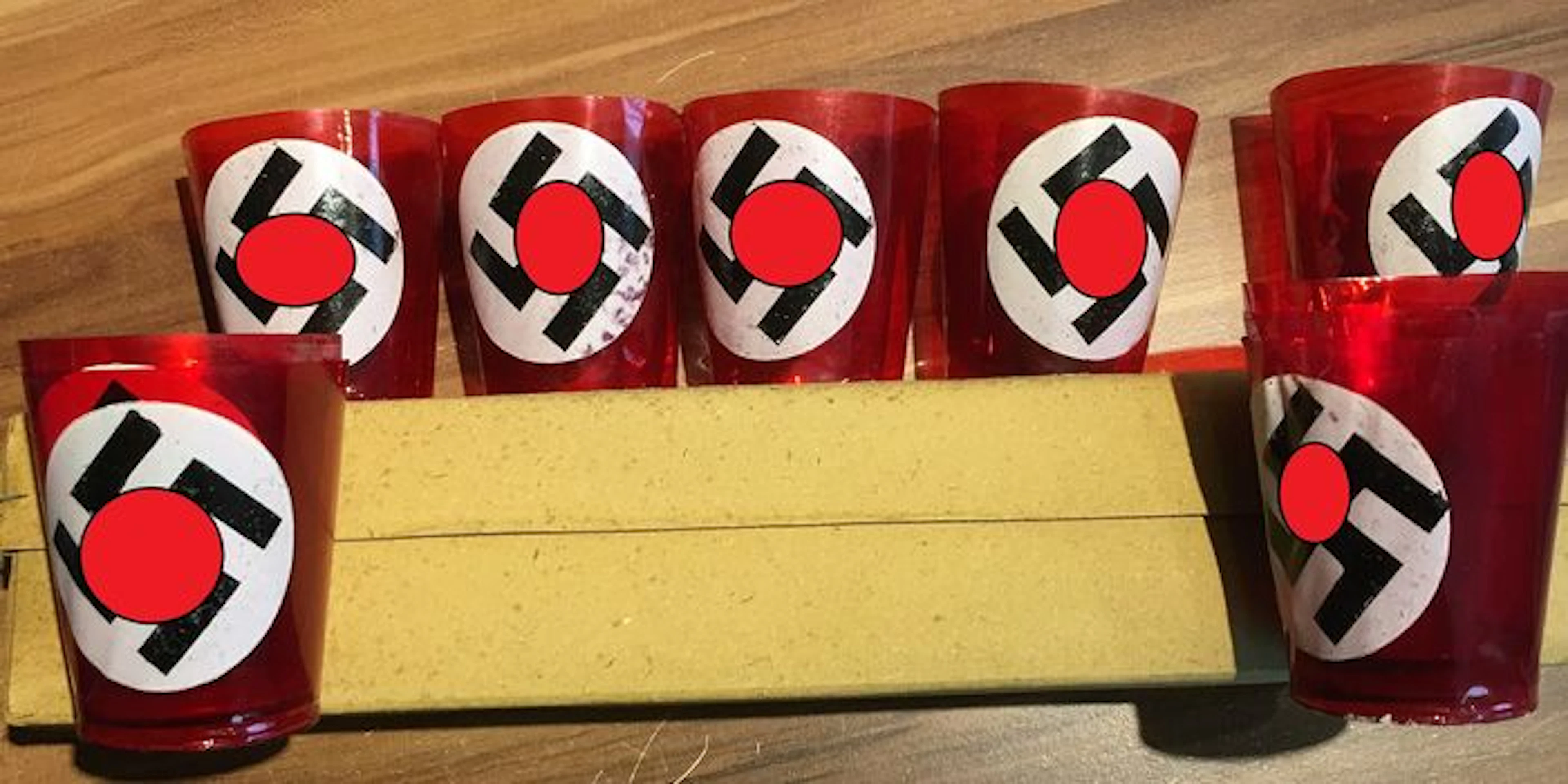WW II 10 x patriotic tea candle cups “Hindenburg light”, tumbler, bunker light, bunker candle.