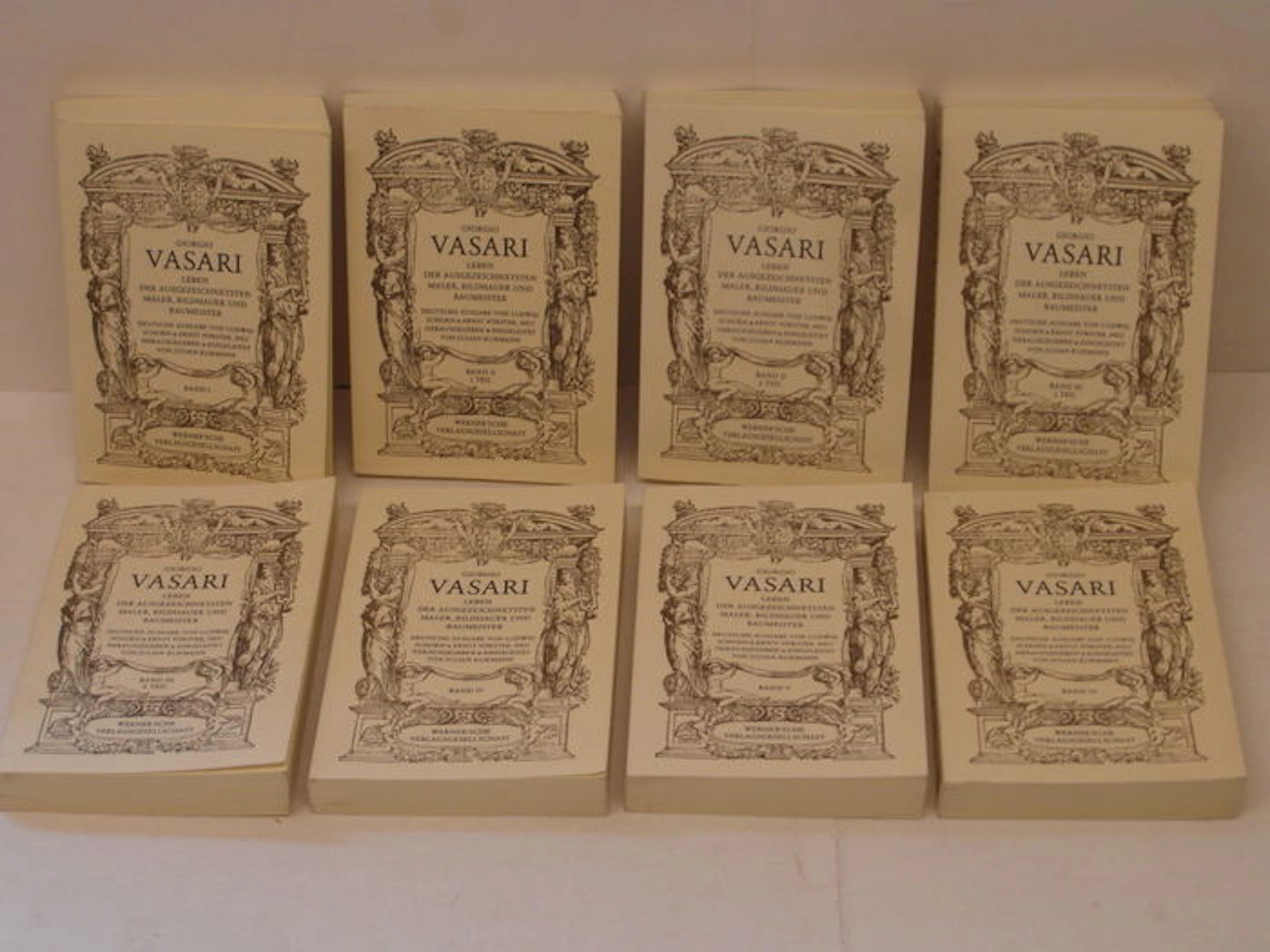 Giorgio Vasari - Leben der ausgezeichnetsten maler, bildhauer und baumeister - 6 volumes - 1983 / 1988
