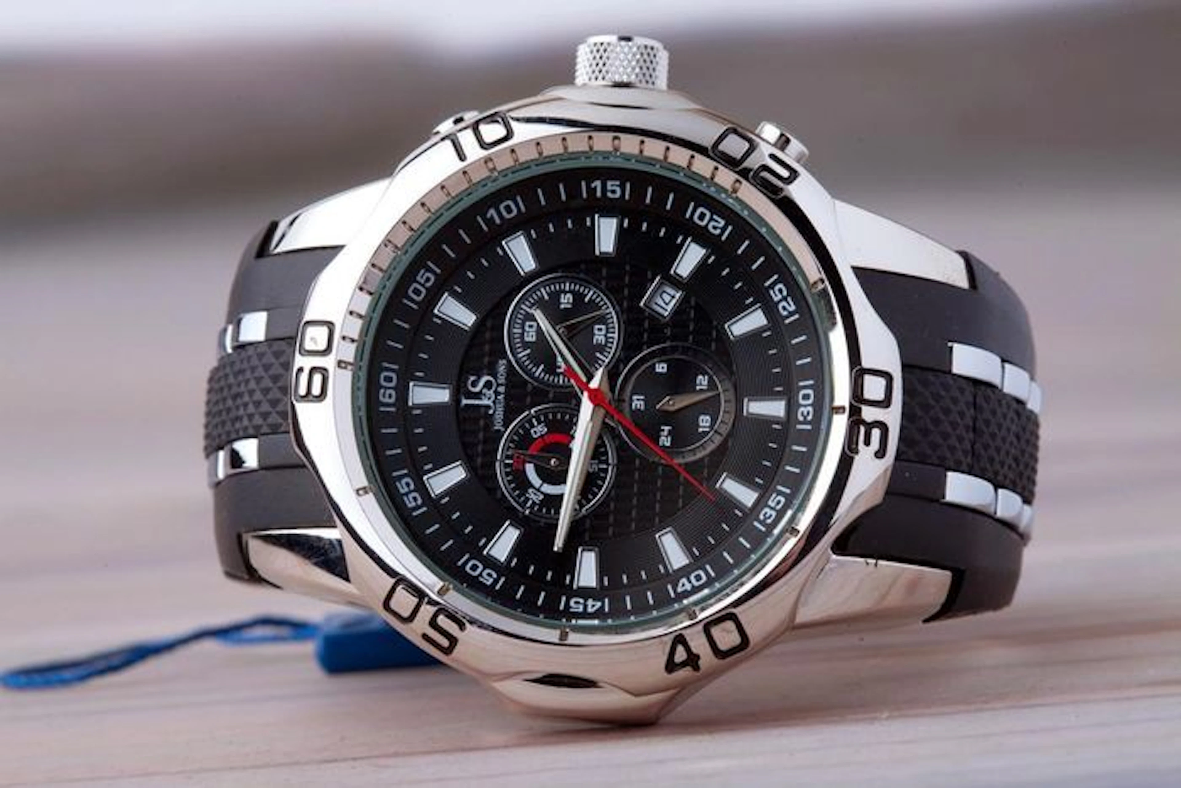 Joshua & Sons Chronograph men's watch – new condition, 28.