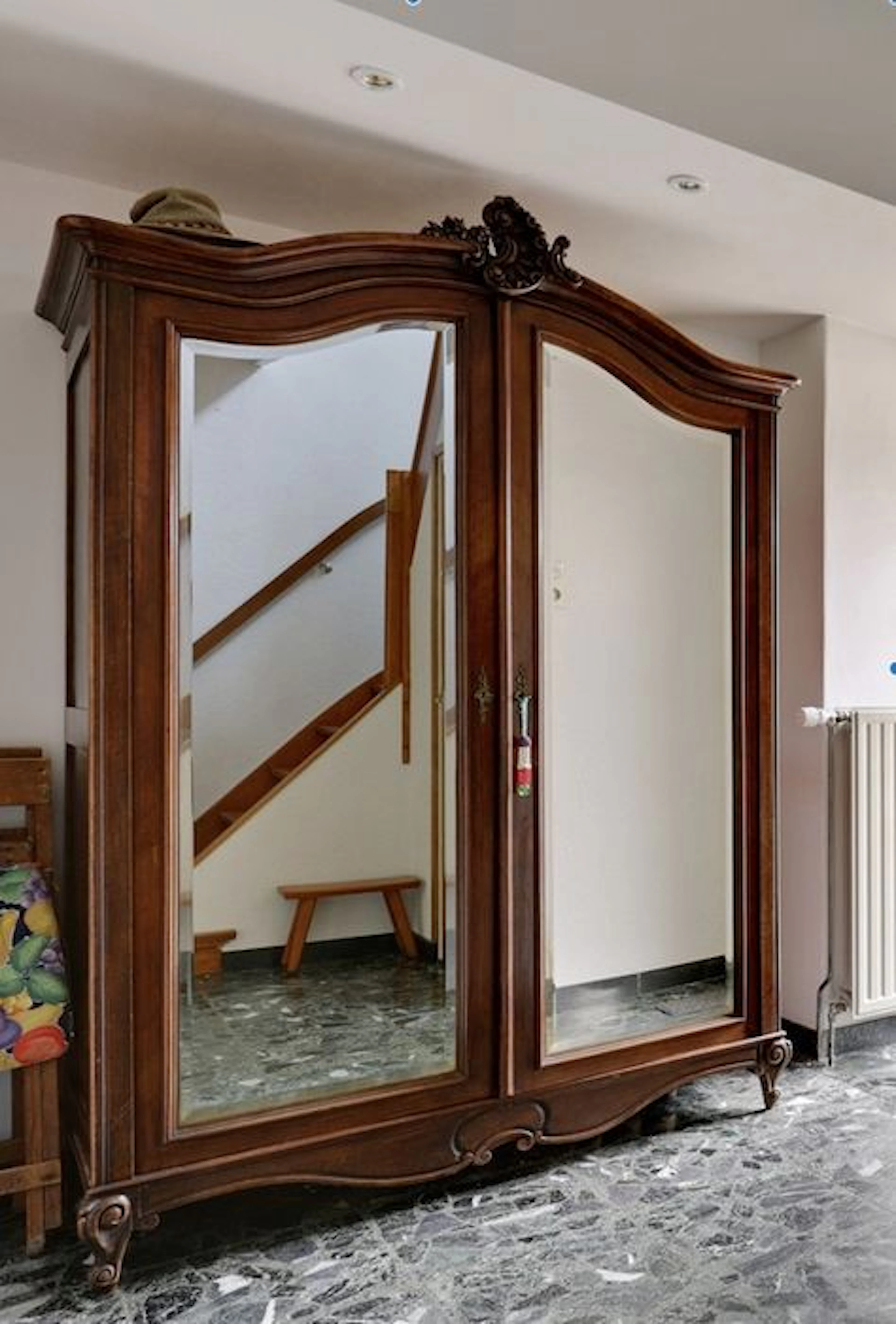 Mahogany mirror closet from Louis XV bedroom-ca. 1890
