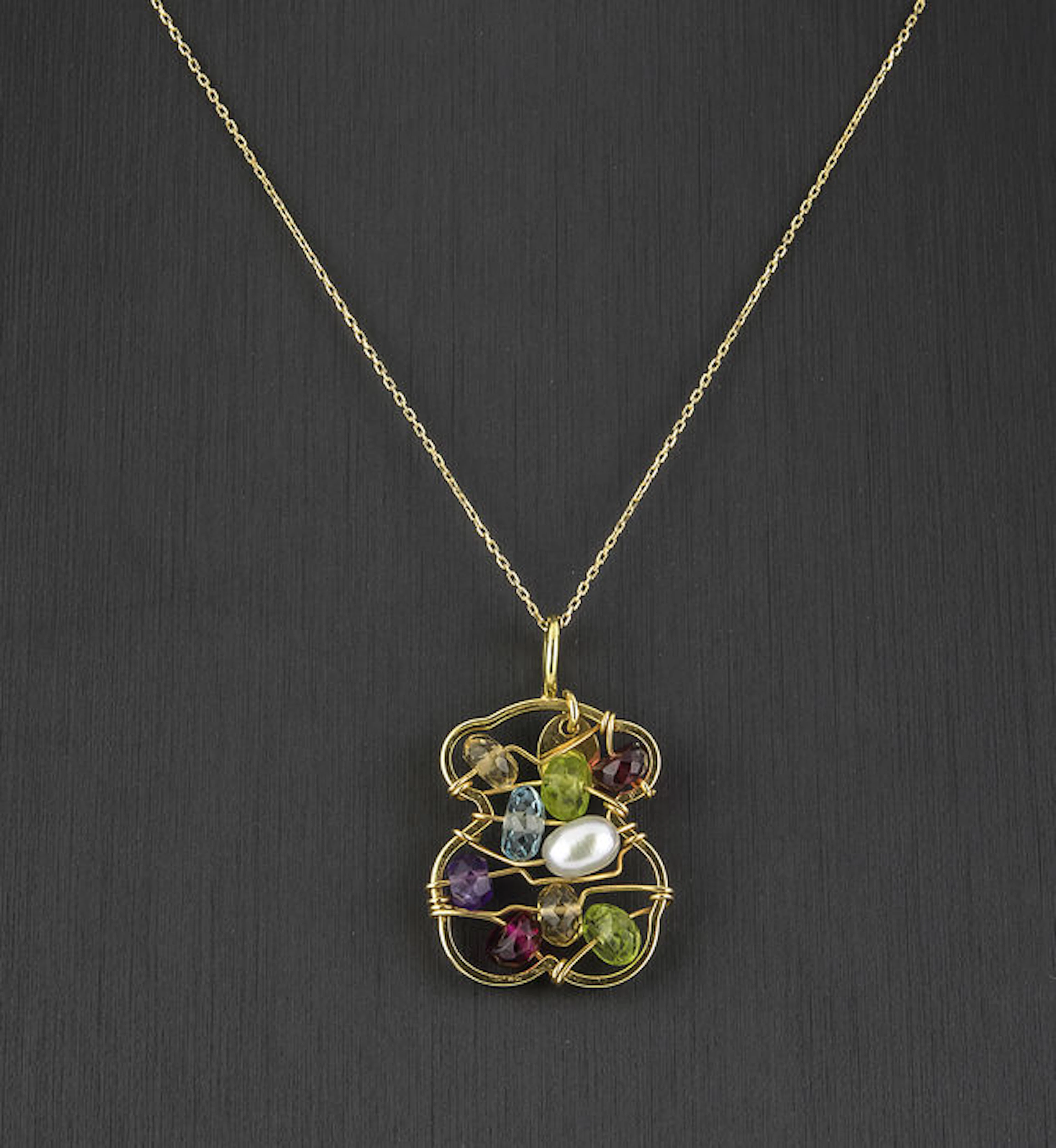 Tous - Yellow gold necklace with twisted yellow gold teddy bear pendant