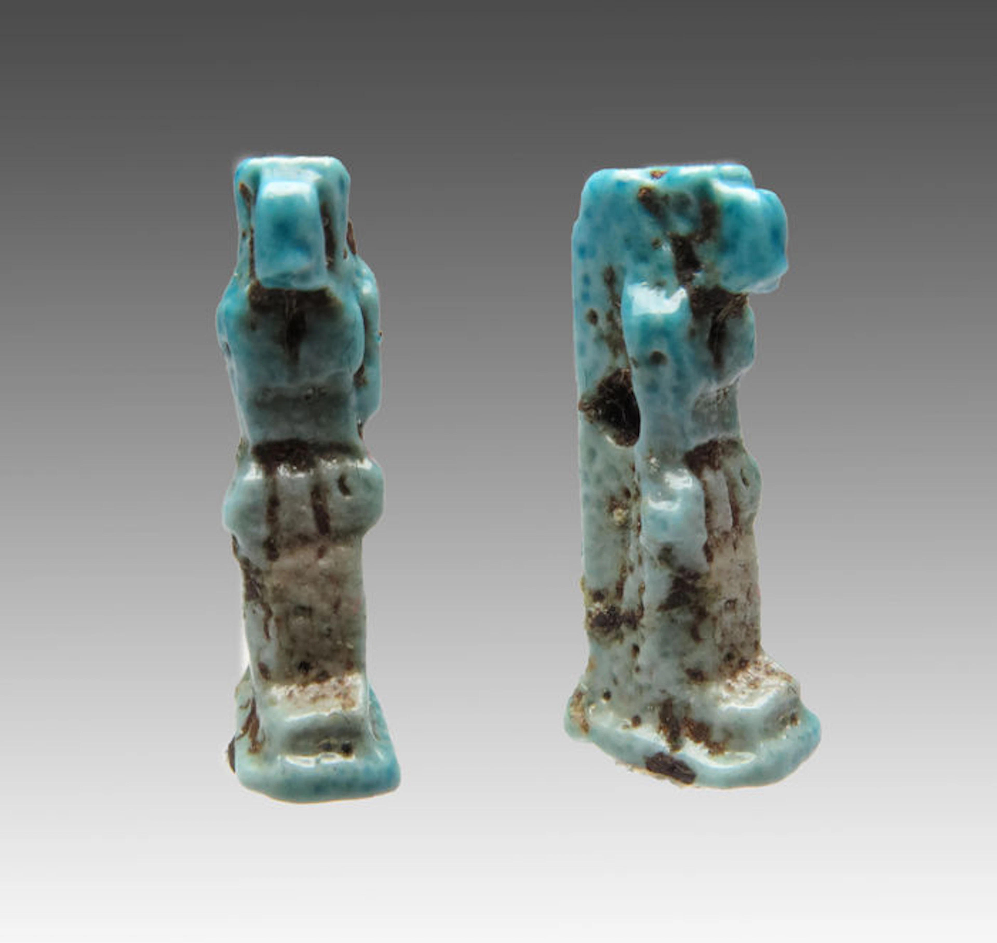 Egyptian faience amulet of the god Thoth - 17 mm