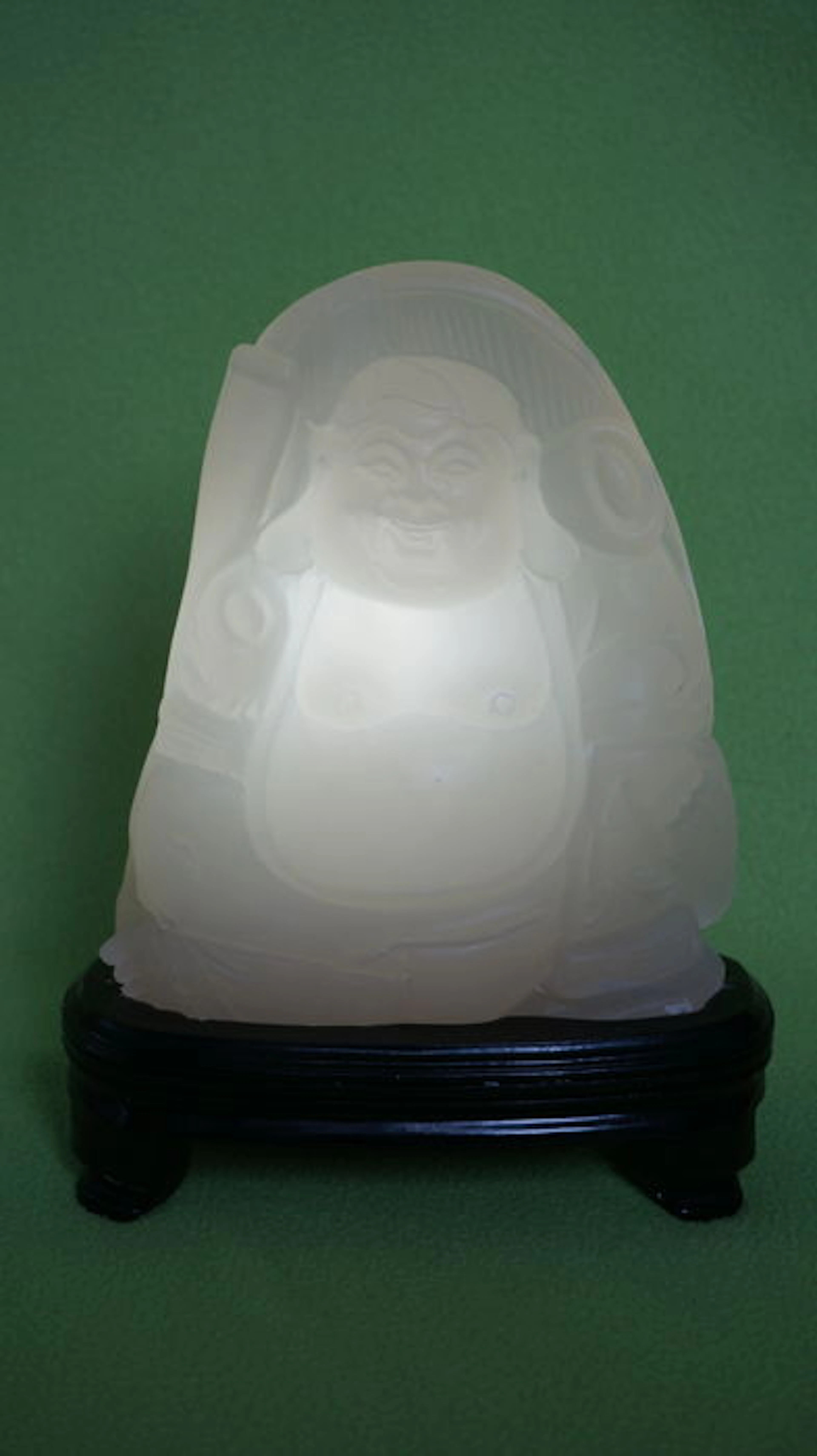 Buddha figure from white natural Shoushan Stone - 17 x 14 cm - 1350 grams