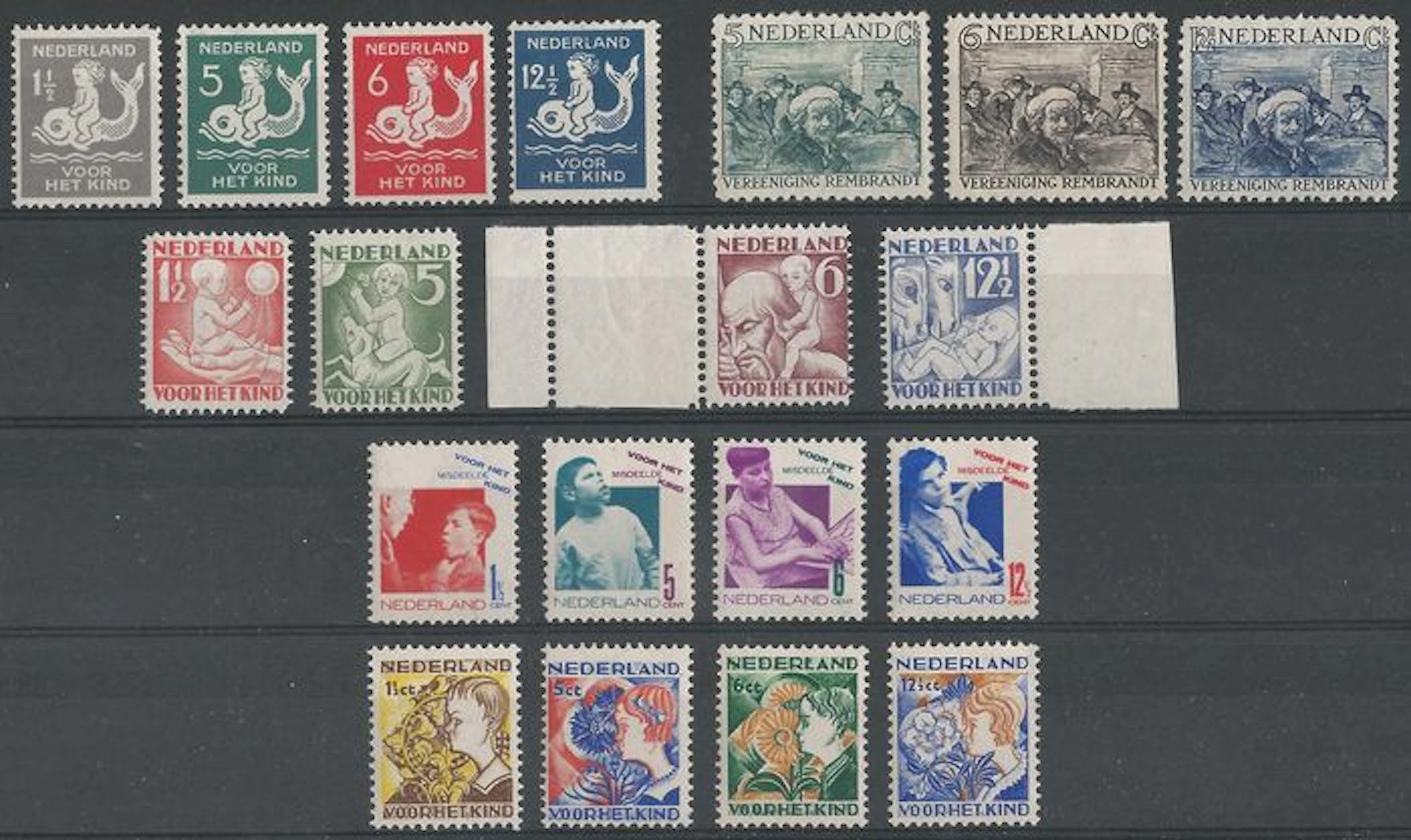 The Netherlands 1929/1932 – Child stamps and Rembrandt