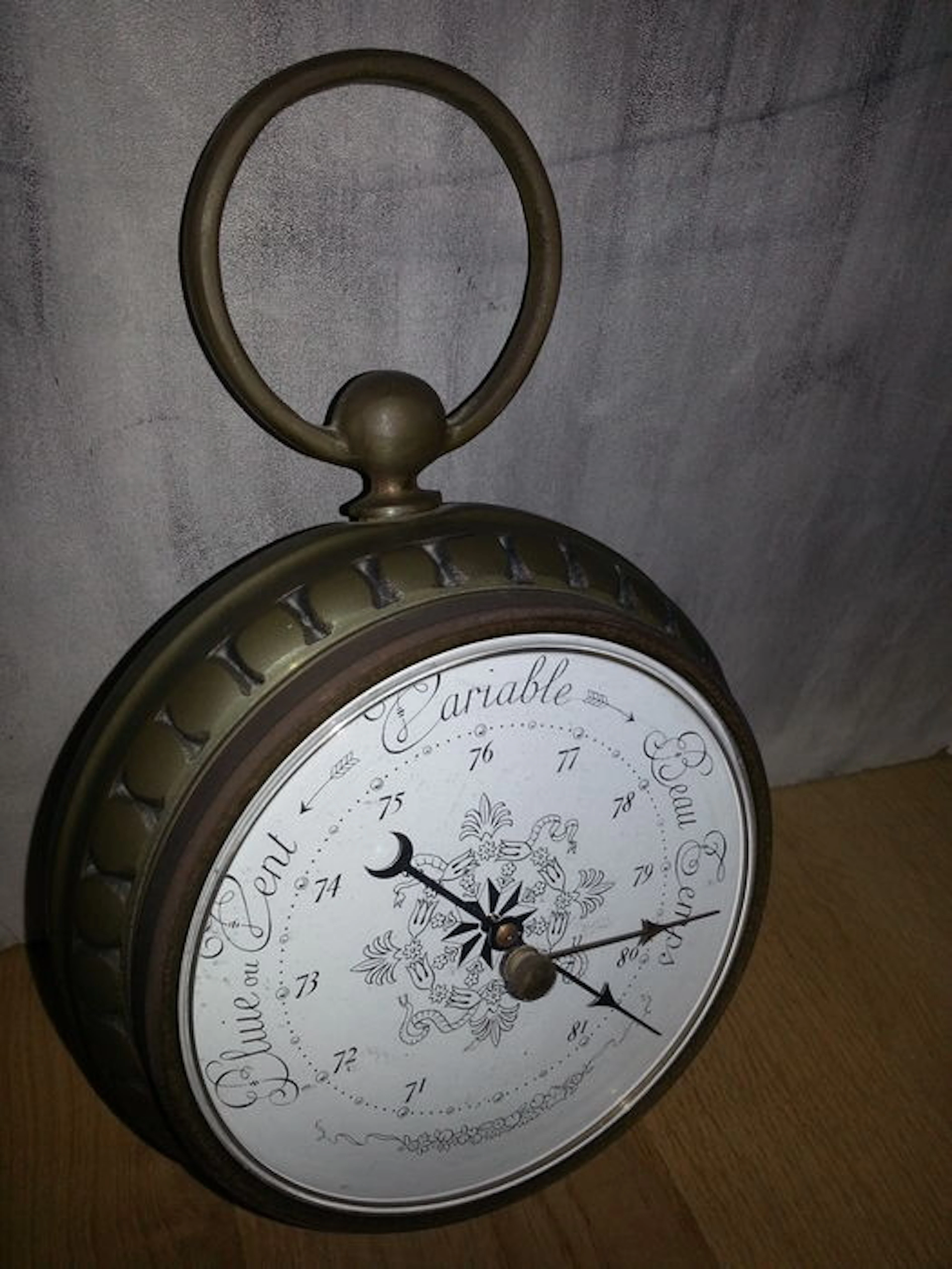 Rare barometer with housing of thick copper (1.3 kg) - France - ± 1930