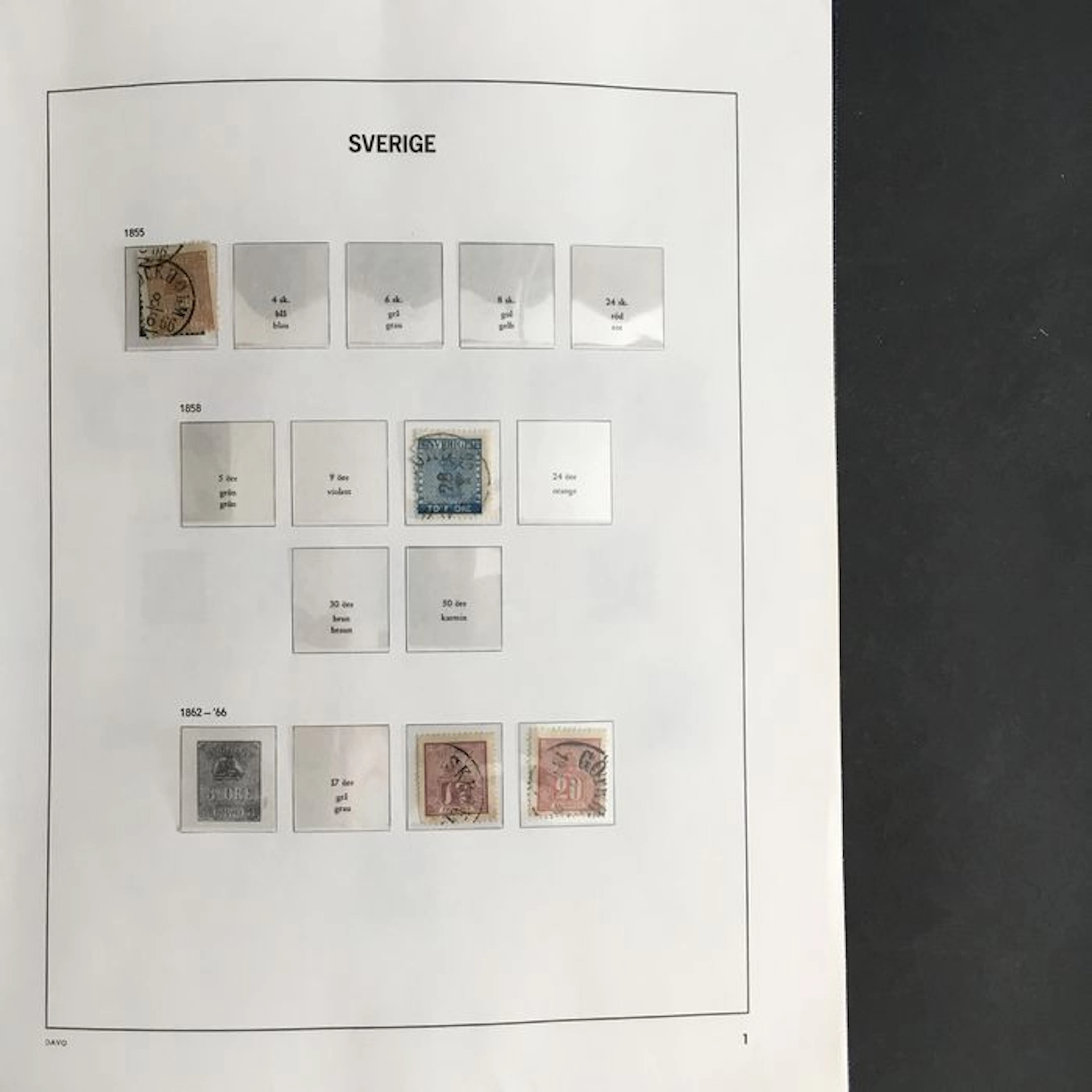 Sweden 1872-1969 - Collection in DAVO Album