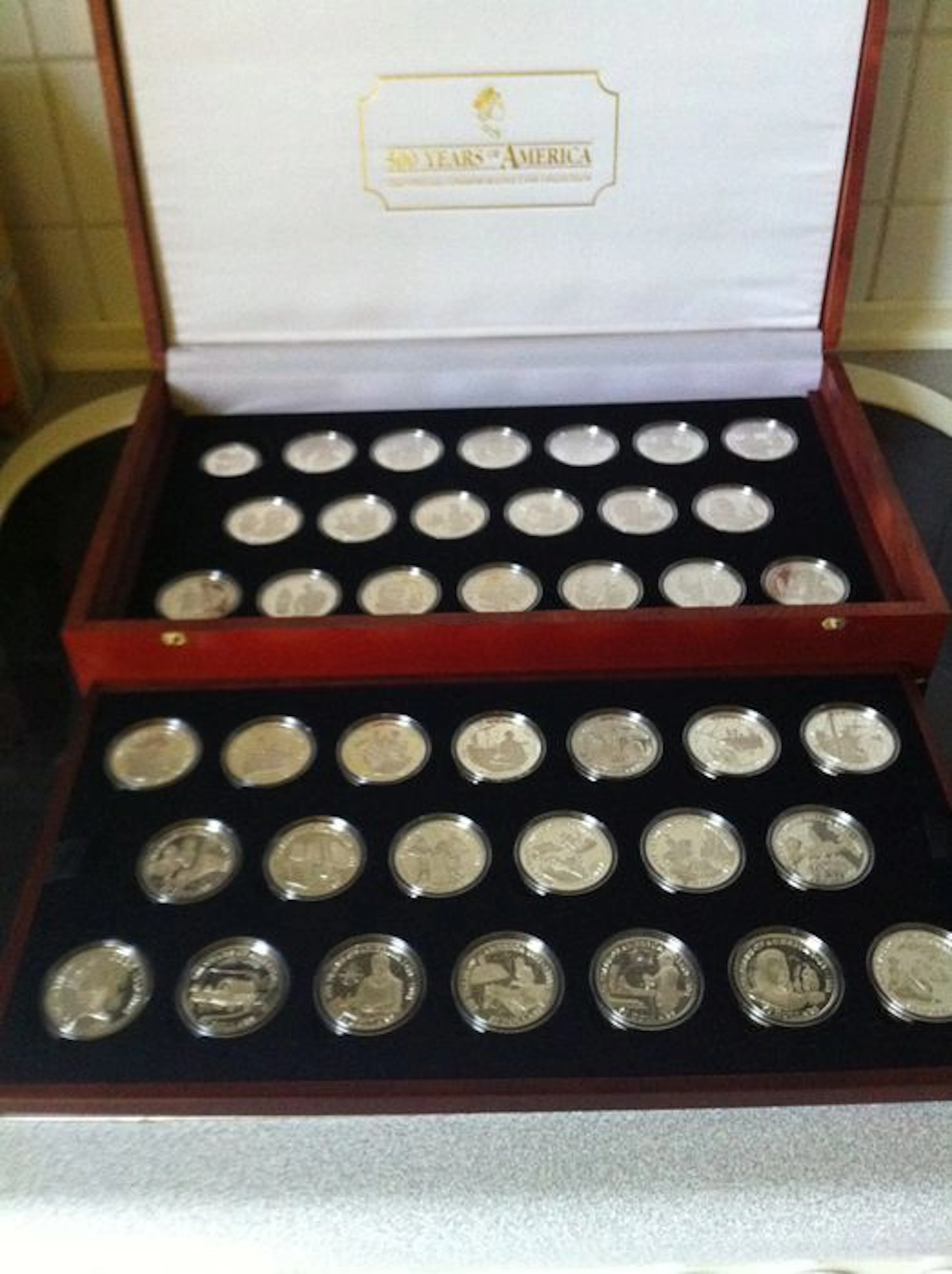 Cook Inseln - 50 Dollars 1991/1993 '500 Jahre Amerika' (40 stuck) - silber