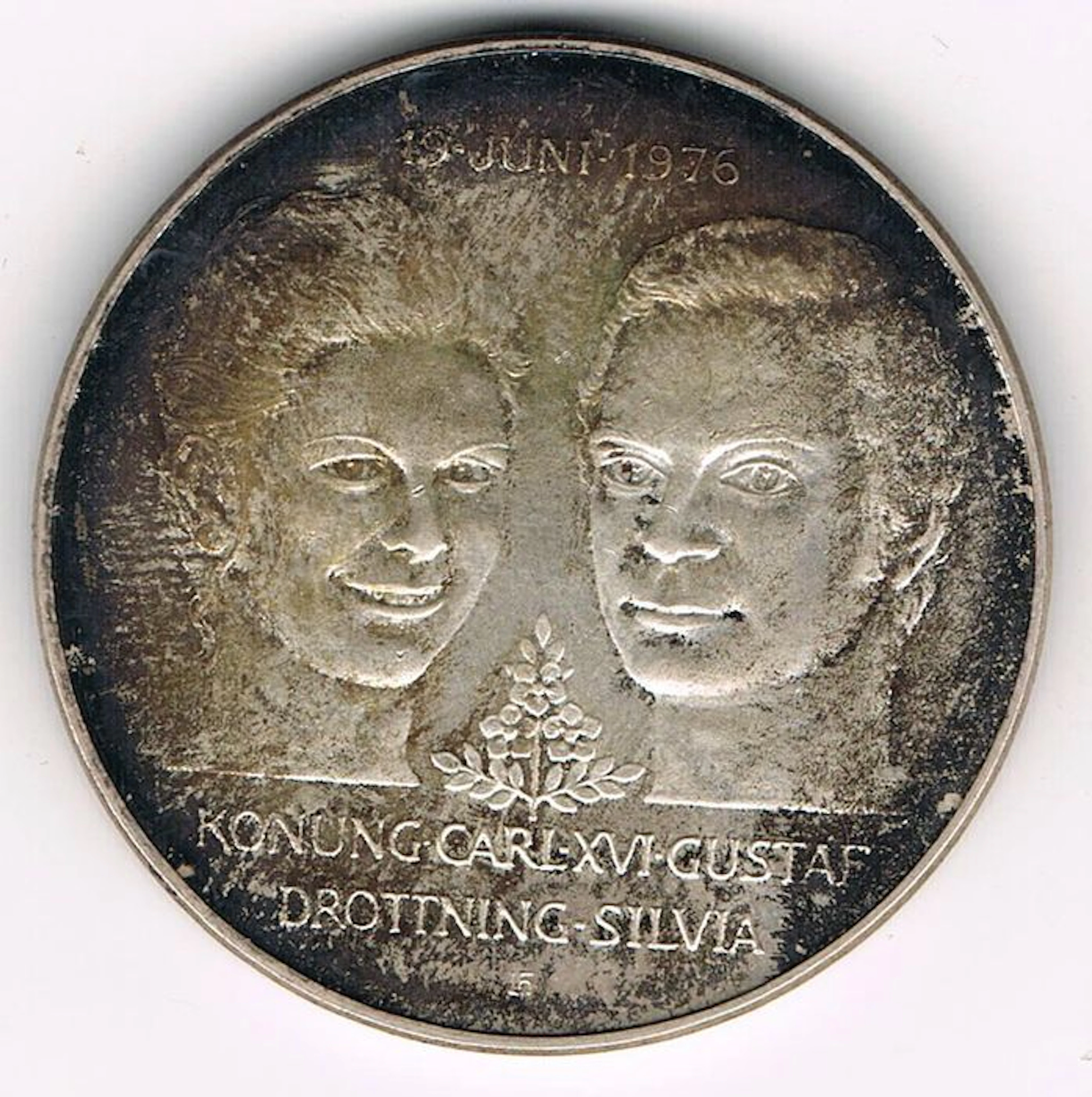 Sweden - 50 Kronor 1976 Wedding of king Carl XVI Gustaf and Queen Silvia - silver