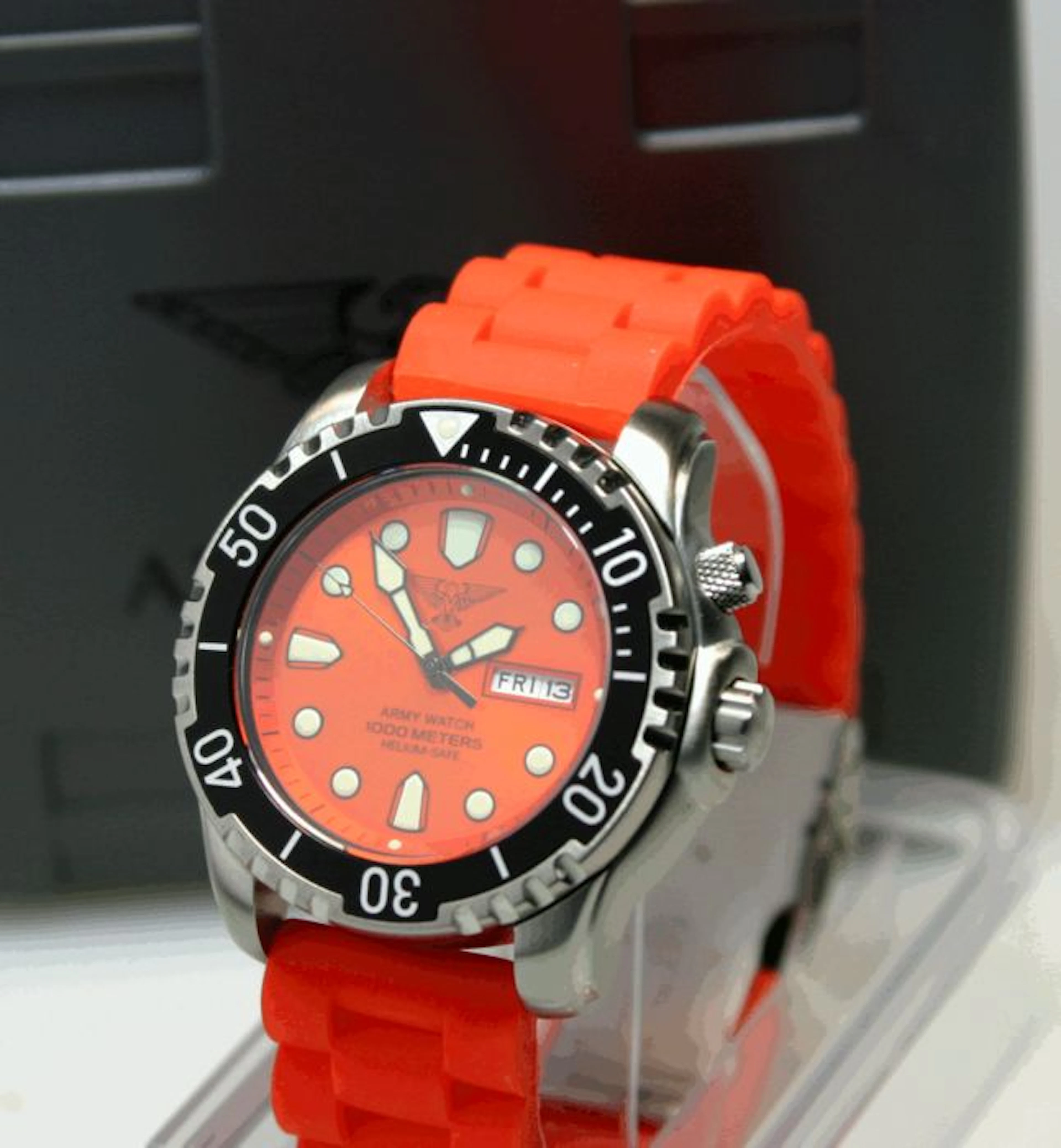 Army watch Germany made by Eichmüller Taucheruhr 1000 m - Herrenarmbanduhr