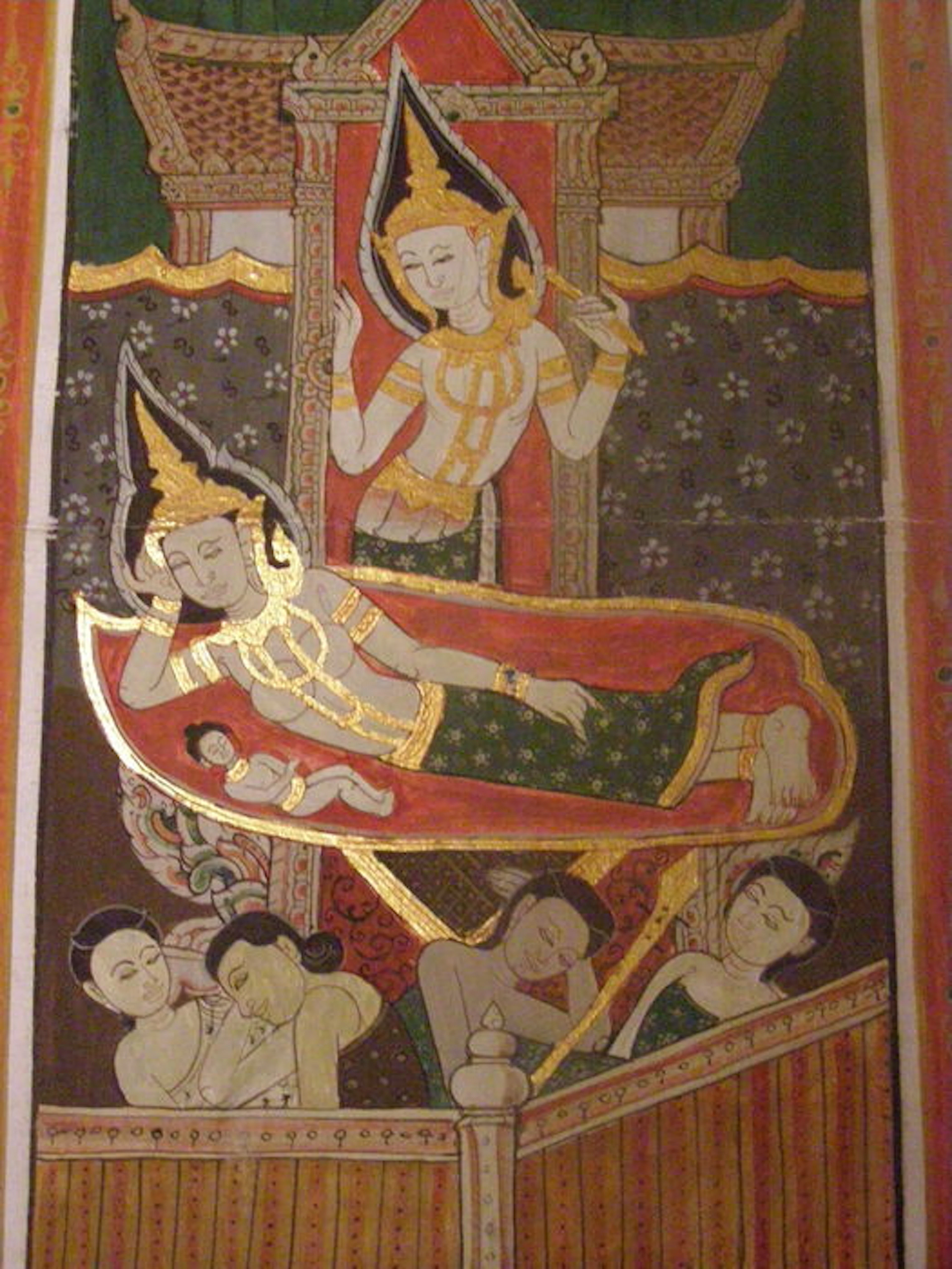 Gouache with gold leaf on paper - Thailand - 19th century