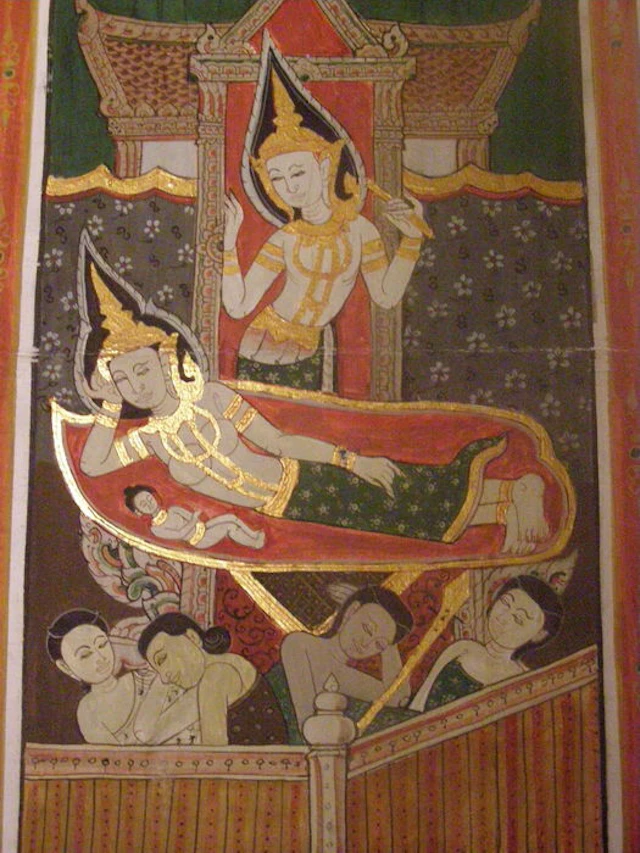 Gouache with gold leaf on paper - Thailand - 19th century