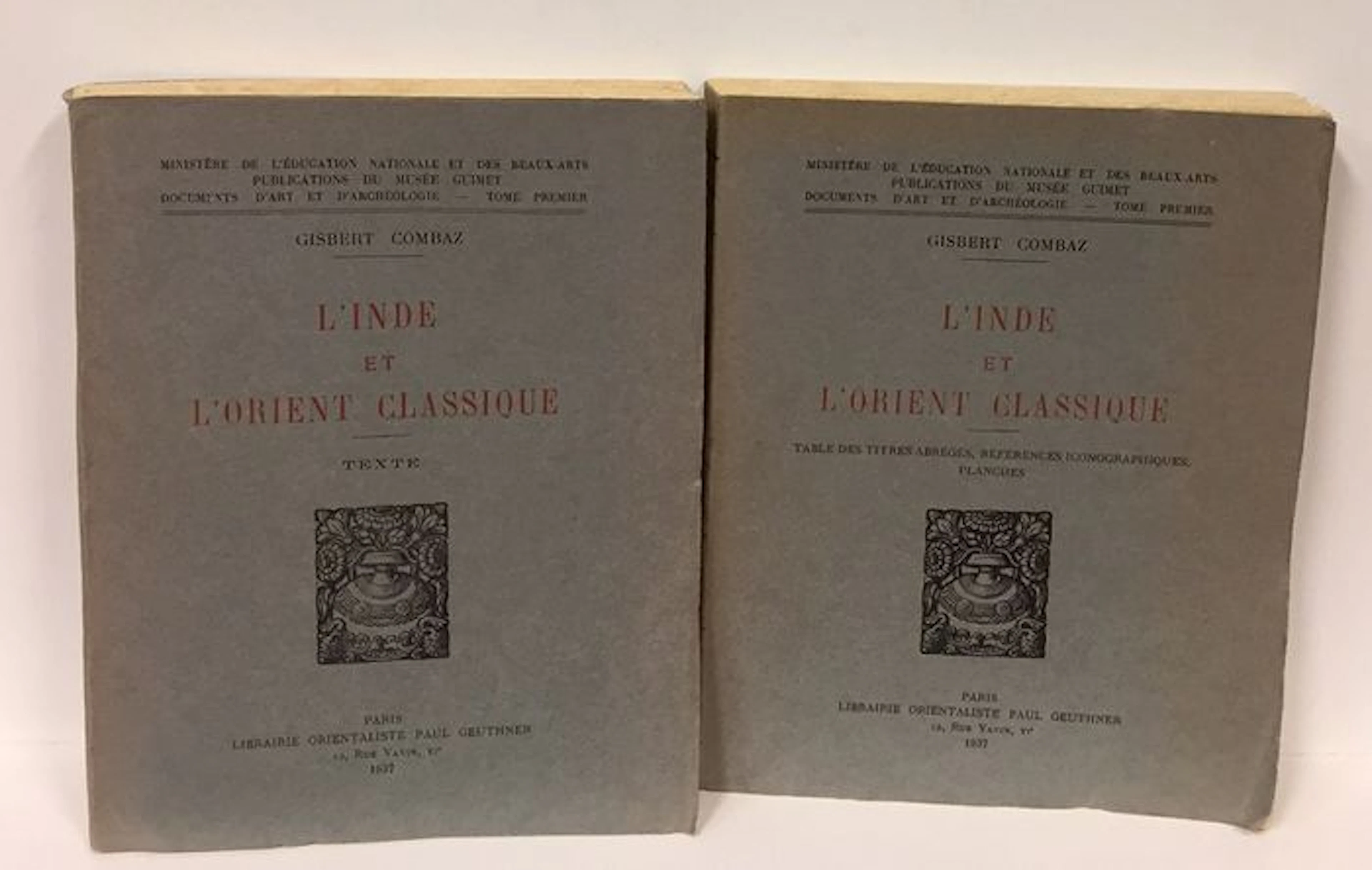 Combaz - L'Inde et l'Orient Classique - 2 volumes - 1937