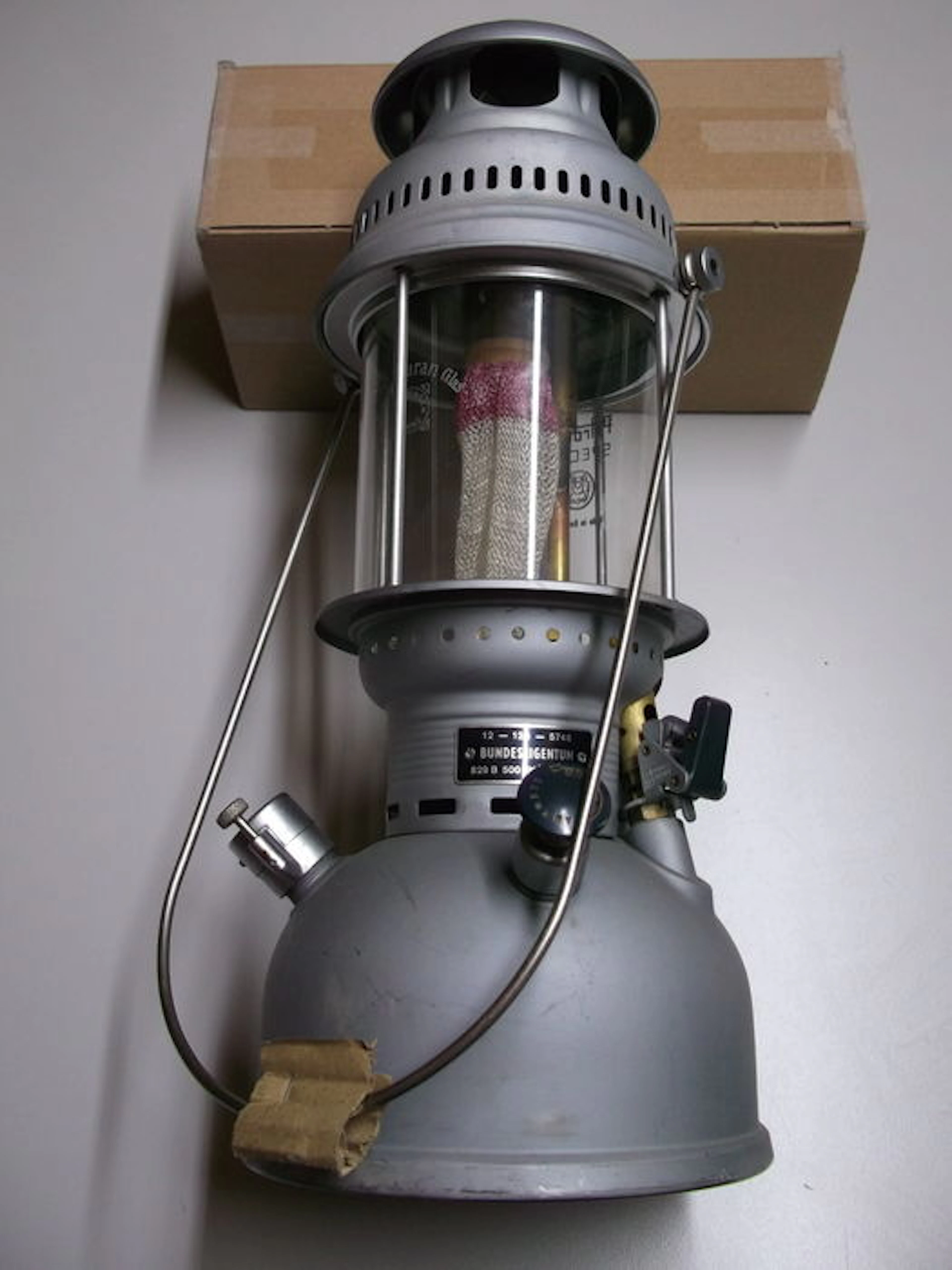 Original Petromax High-Powered Lamp / Bundeswehr Model 829B 500 HK