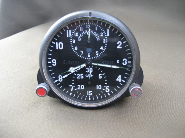 Pilot's watch for the MiG-23 fighter jet (СССР/USSR). The second half of the 20th century.