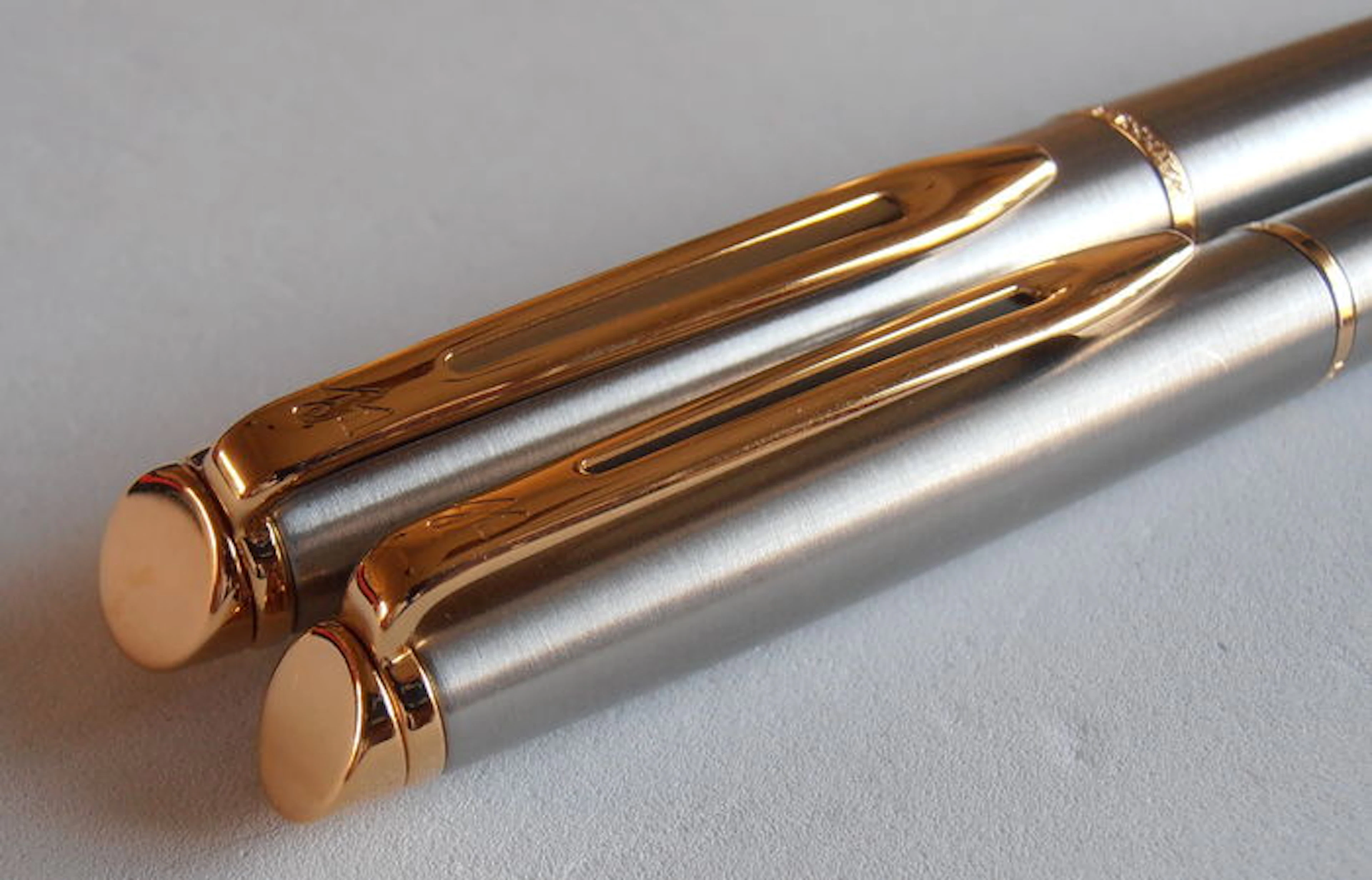 Waterman Hemisphere ballpoint pens, fountain pen + Stainless Steel set.