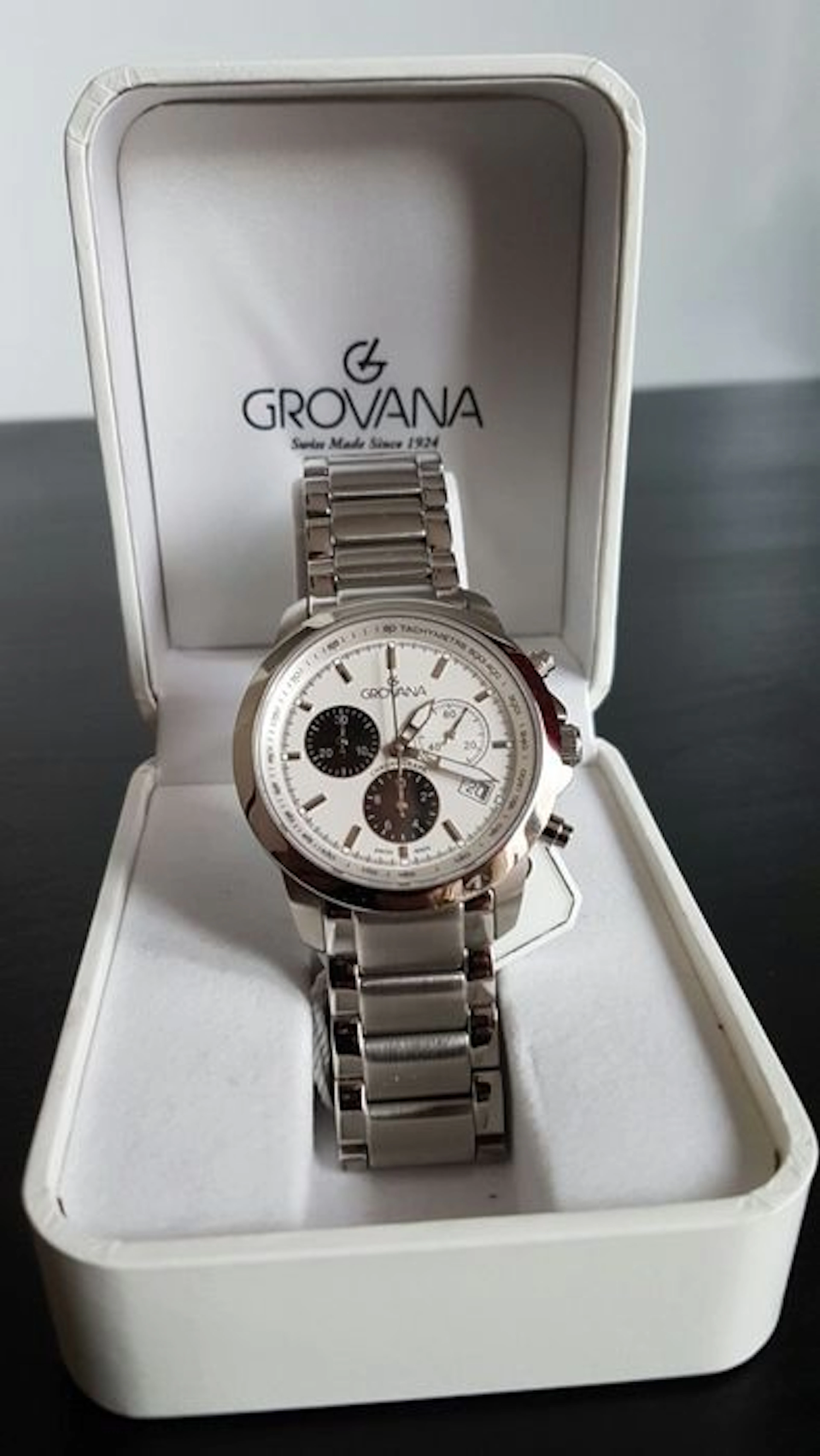 Grovana chronograph, steel, 1580.9132 – Watch – Worn once, for testing