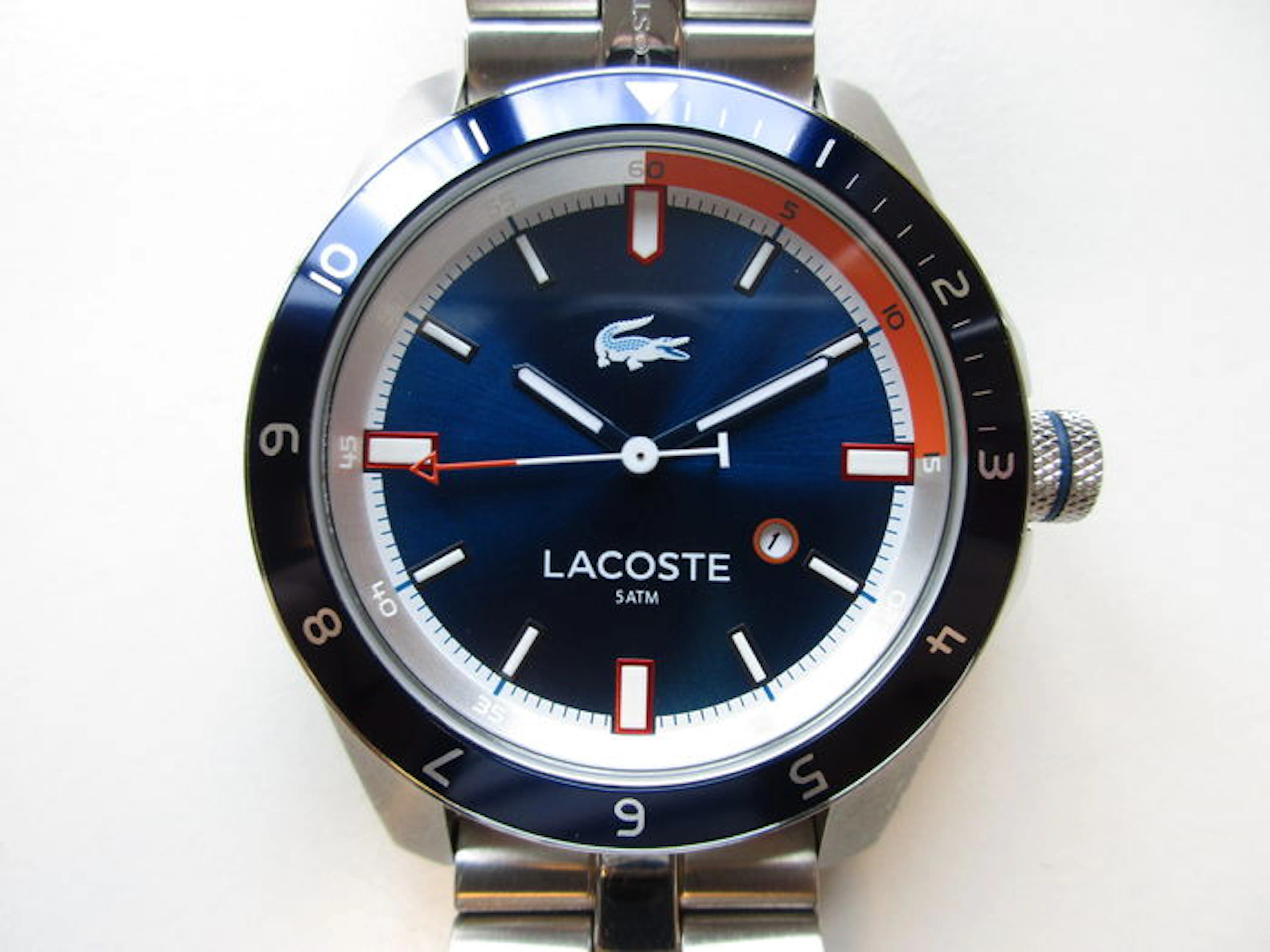 Lacoste blue dial - men's sports wristwatch - around 2014 - never worn