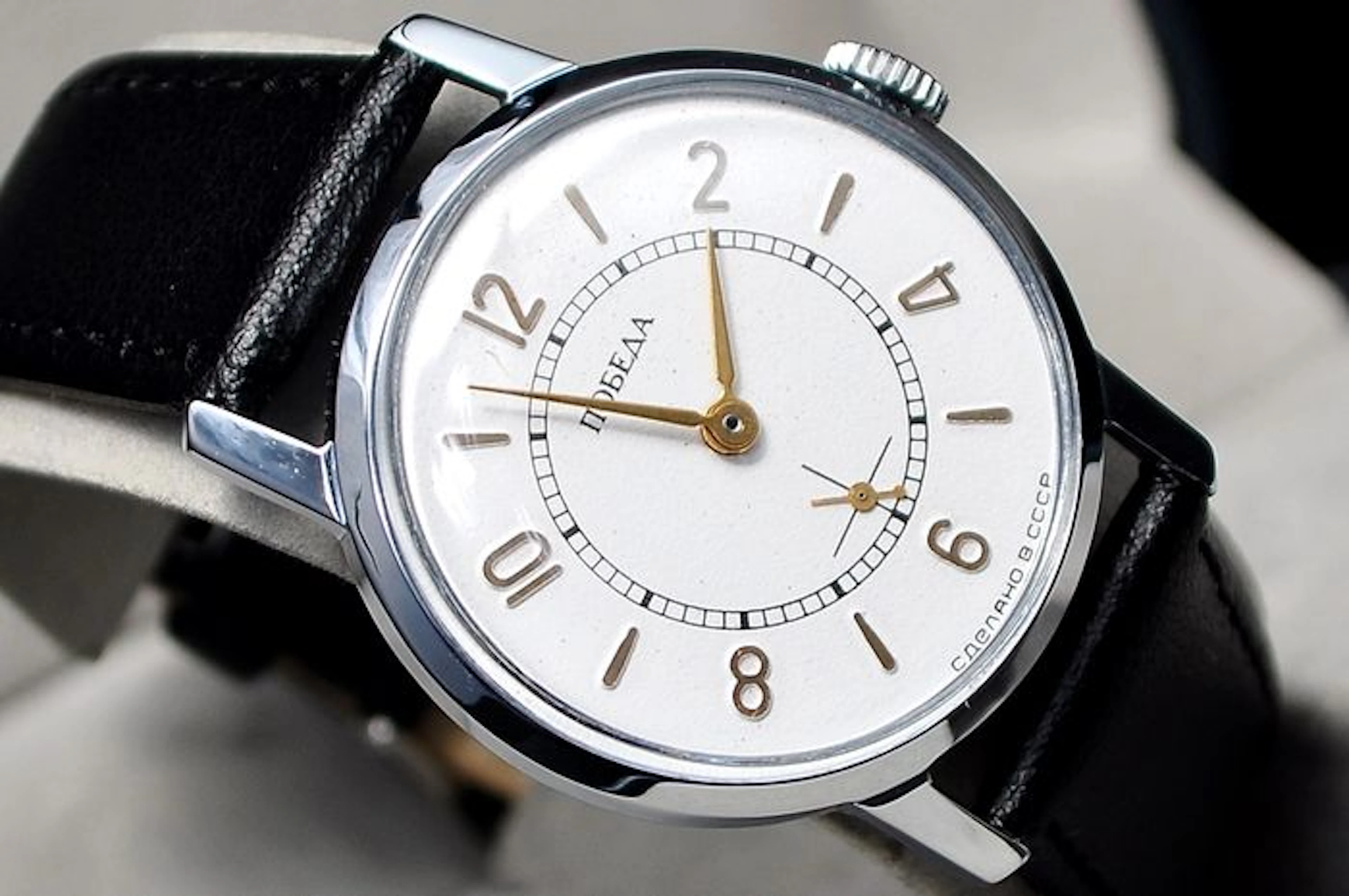 POBEDA - sub second Soviet men's wristwatch - from 70's