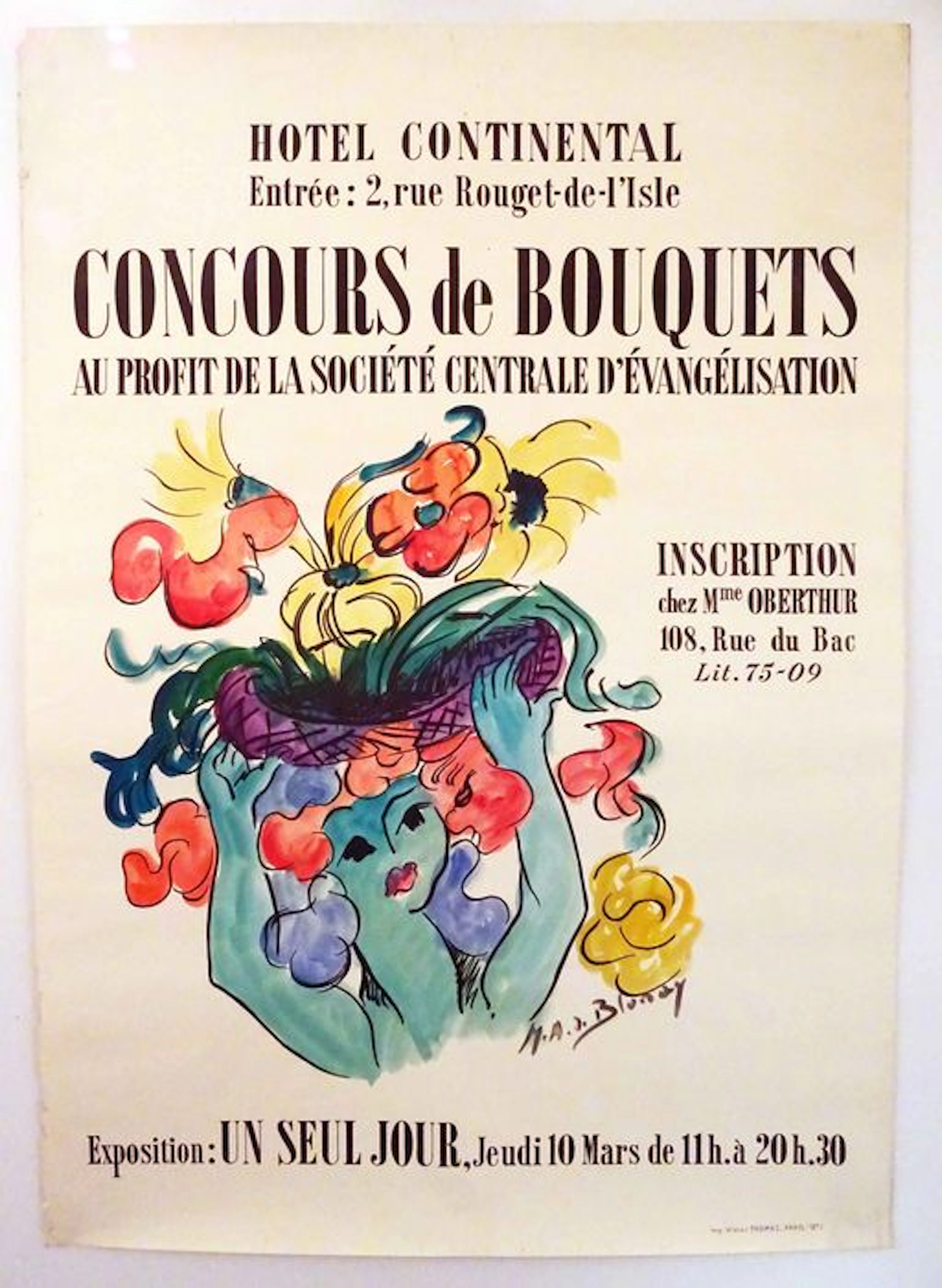 Marguerite-Anne de Blonay-' Concours de Bouquets-Hotel Continental Paris '