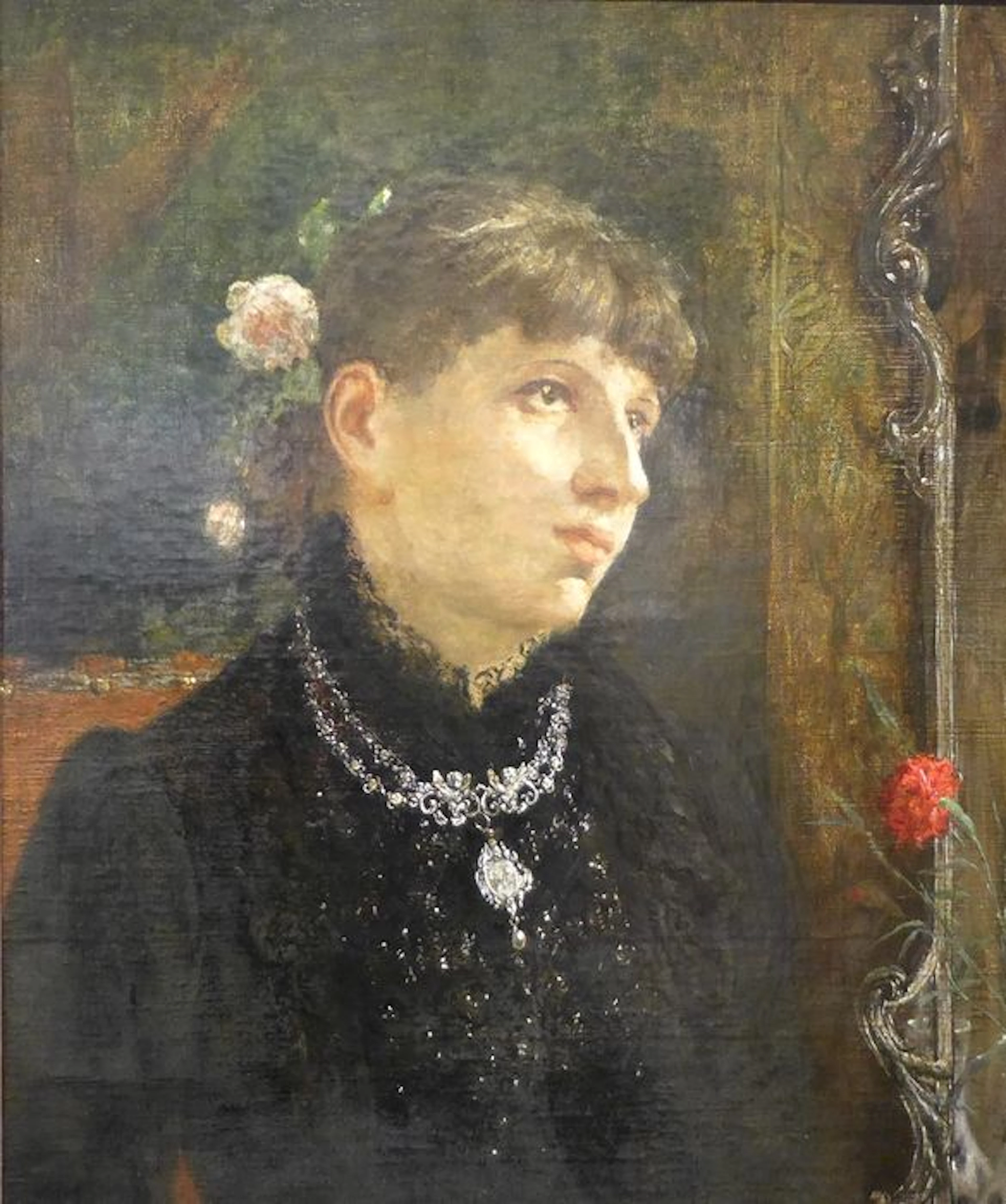 Wilhelm Trübner ((1851-1917) - Portrait of a Young Lady