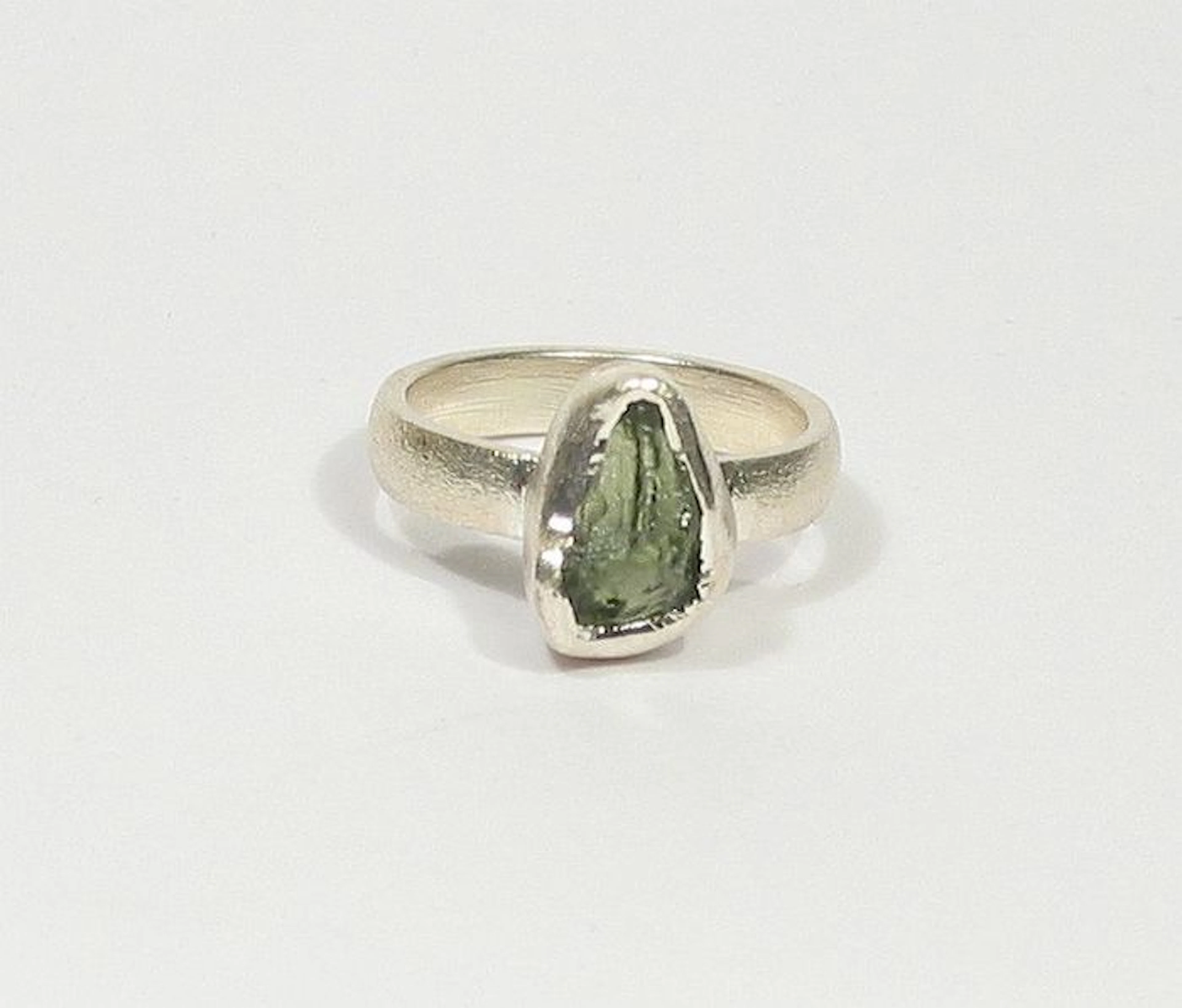 Moldavite Ring Size UK L / US 6 / U 52 / N° 12