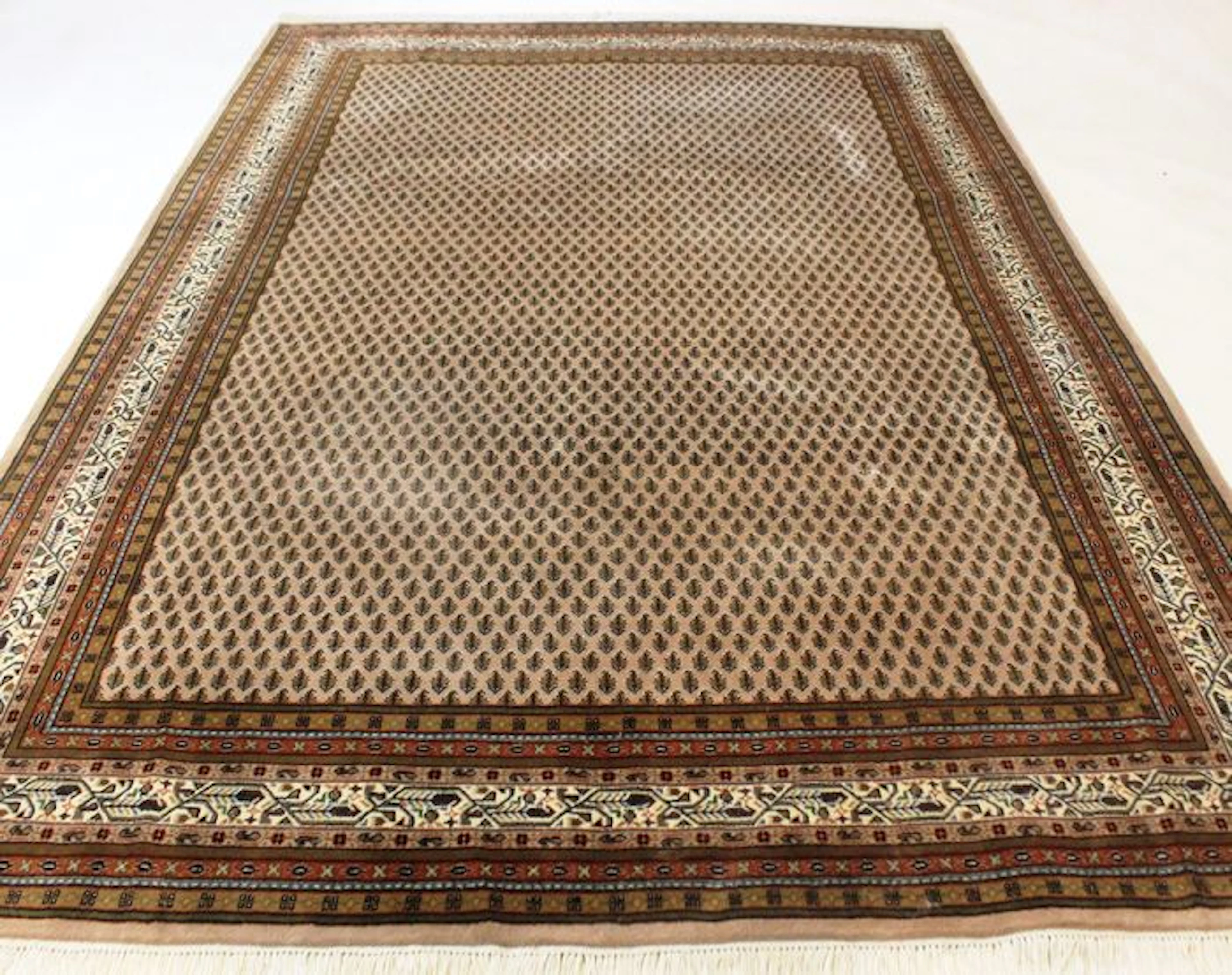 Prachtvoller Handgeknüpfter Orient Palast Teppich Sarough Mir 300X200cm Made in Indien Beste Hochlandwolle um 1990 TOP Zustand