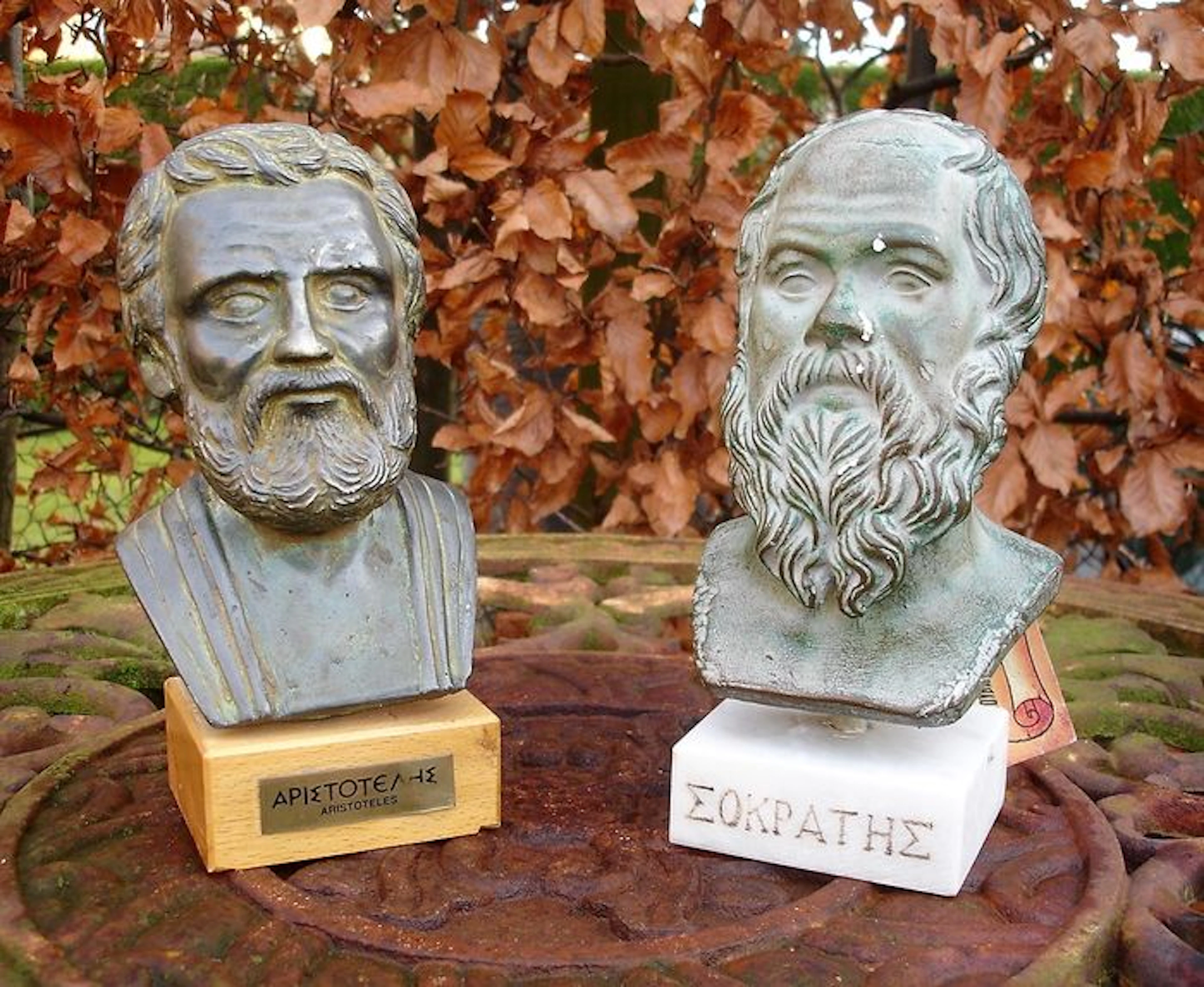 Busts of Aristotle, Socrates "original reproductions"