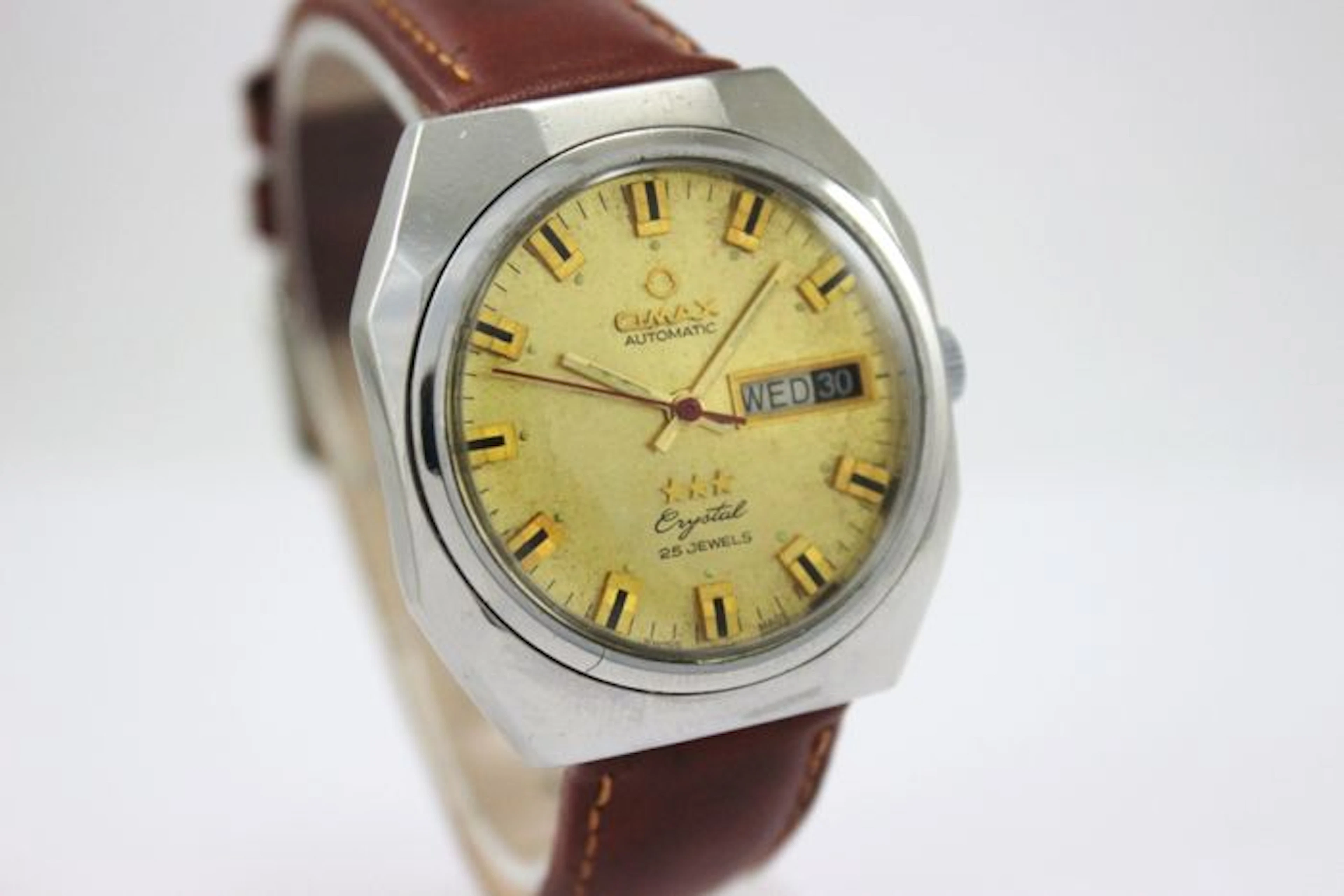 Omax 3 Star Crystal - Men's wristwatch - circa 1970s