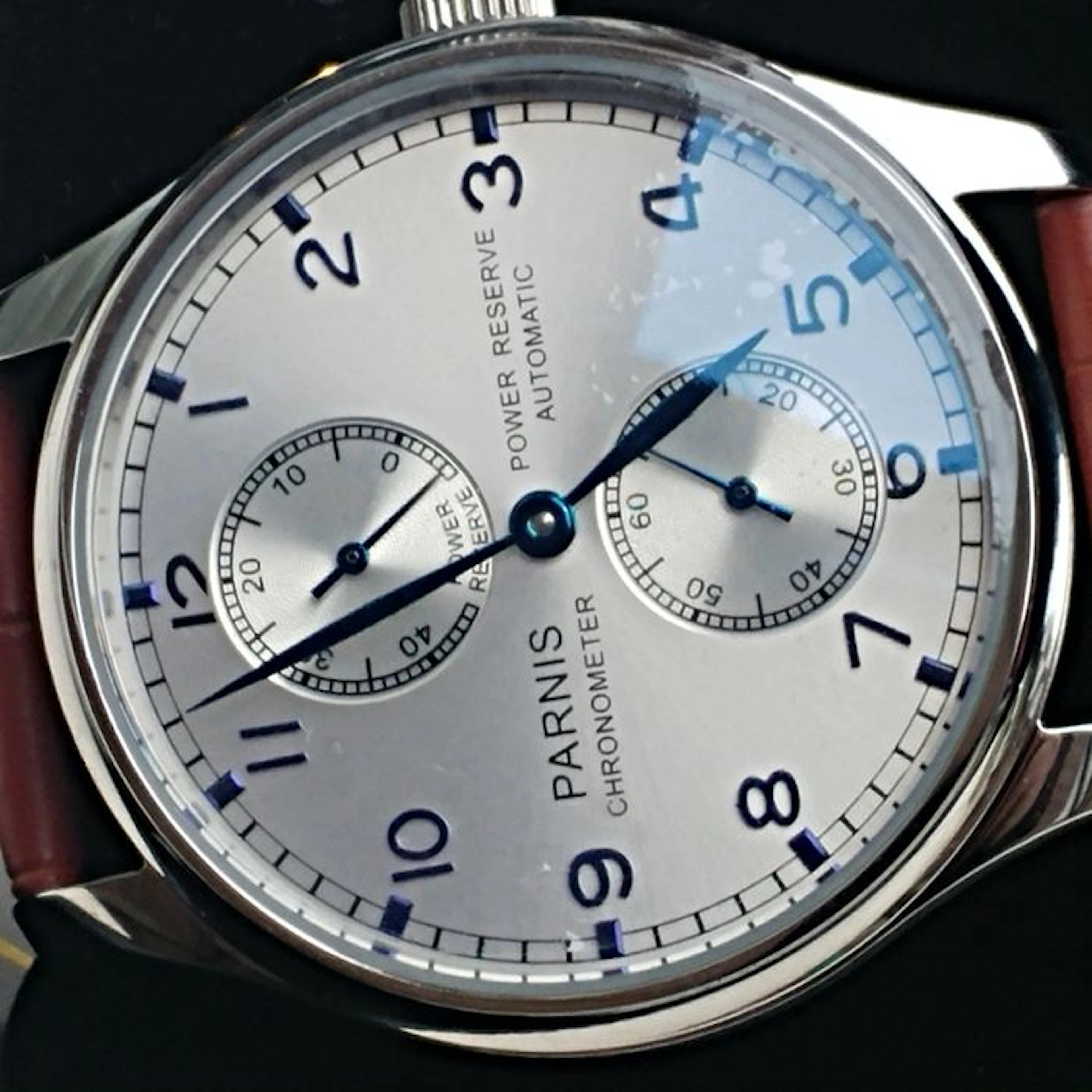 Parnis Chronometer Power reserve automatic - men's wristwatch - 2016