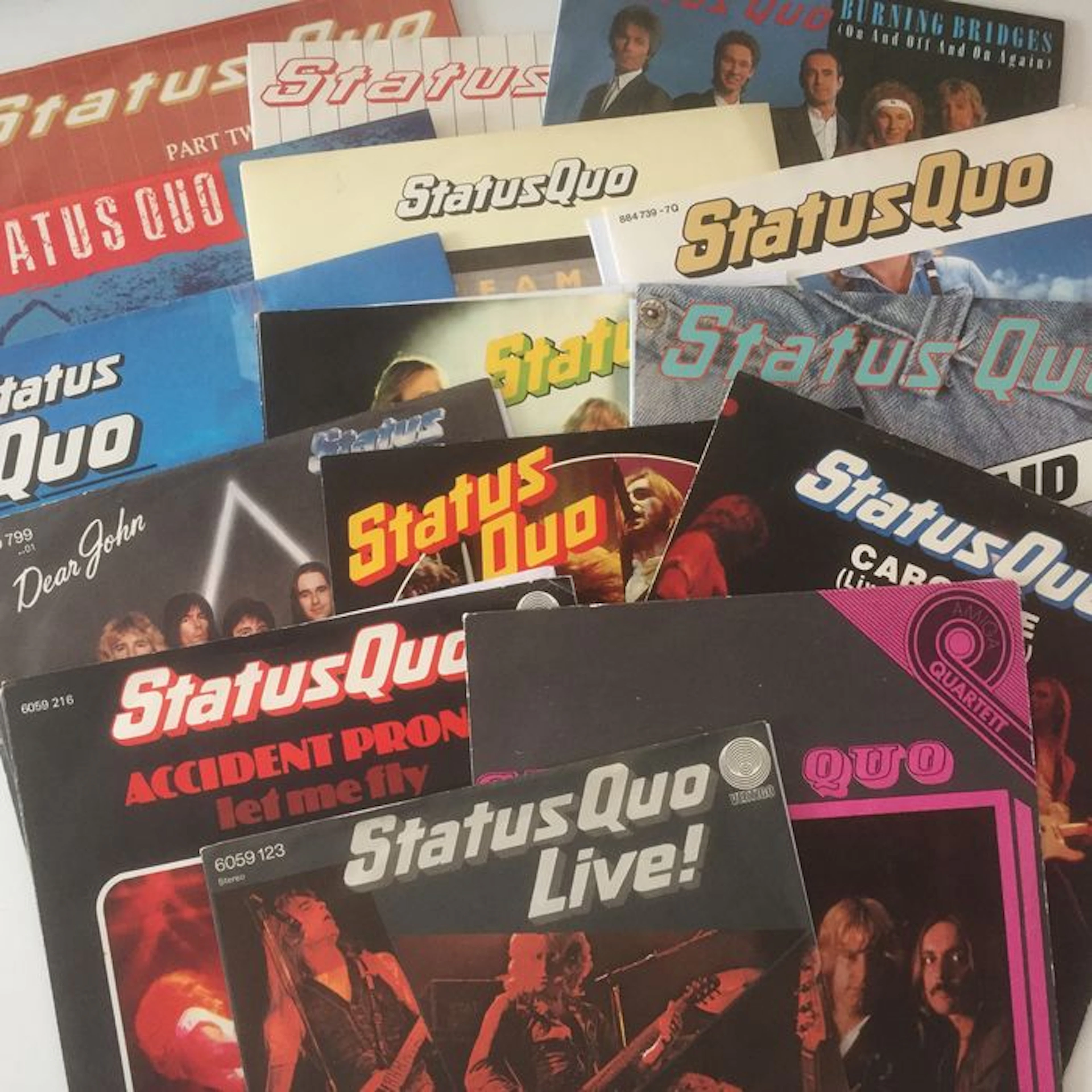 Status Quo, wonderful collection of 15 picture sleeve 7inch singles
