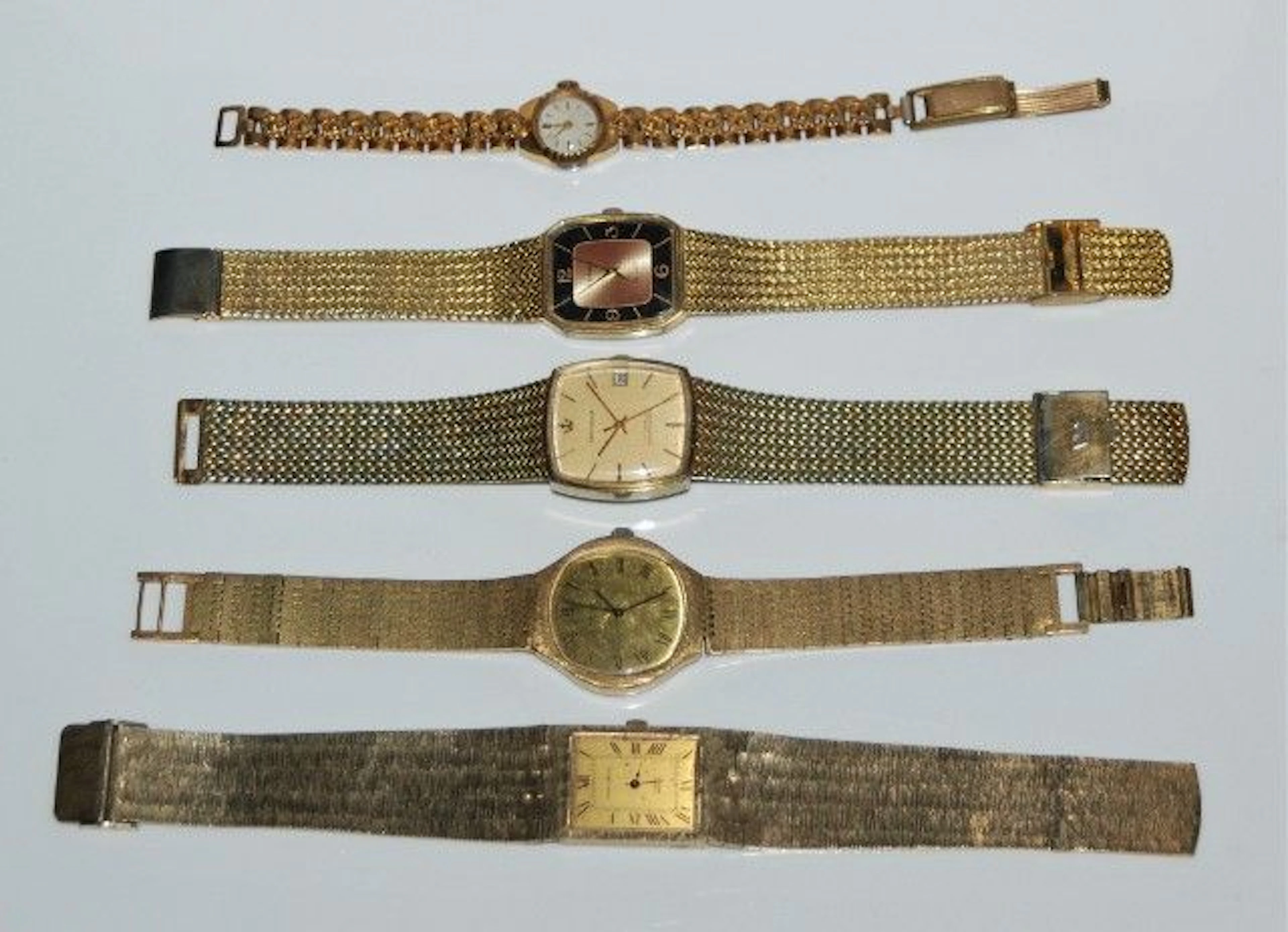 Lot Of 5 Ladies and Men's watches - 1970/80s - working