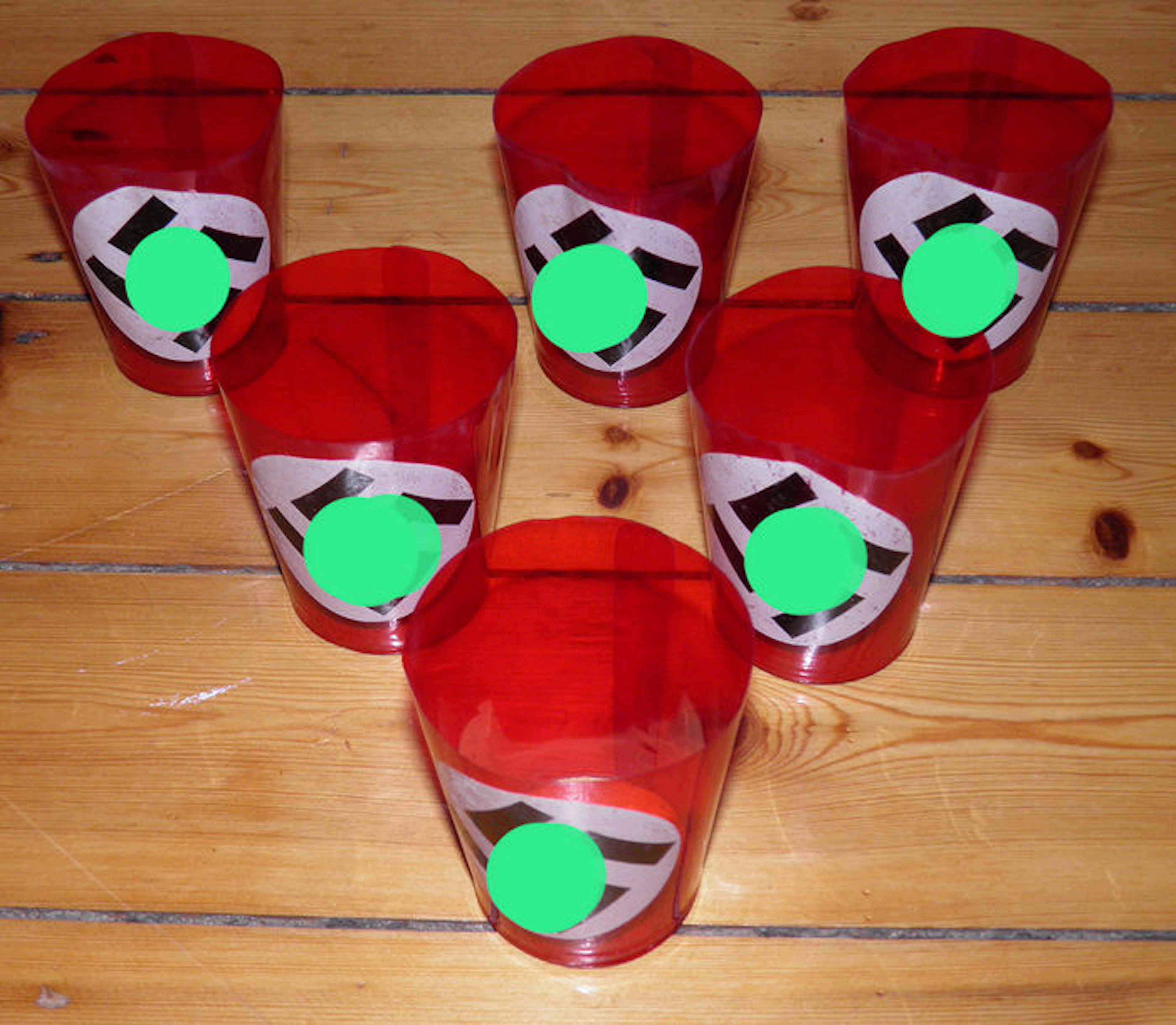 6 x patriotic tea candle cups “Hindenburg light”, tumbler, bunker light, bunker candle.