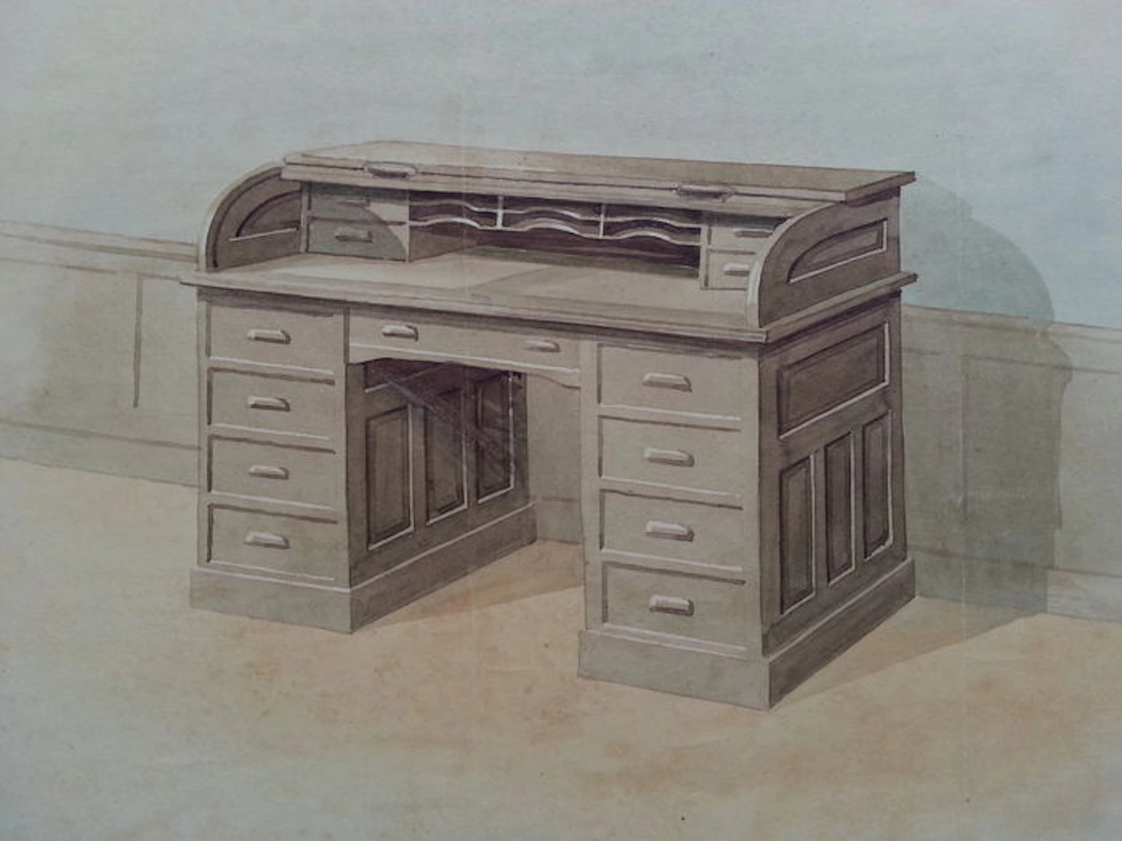 Three designs for office furniture by L. Fles & Co - c. 1915-1930