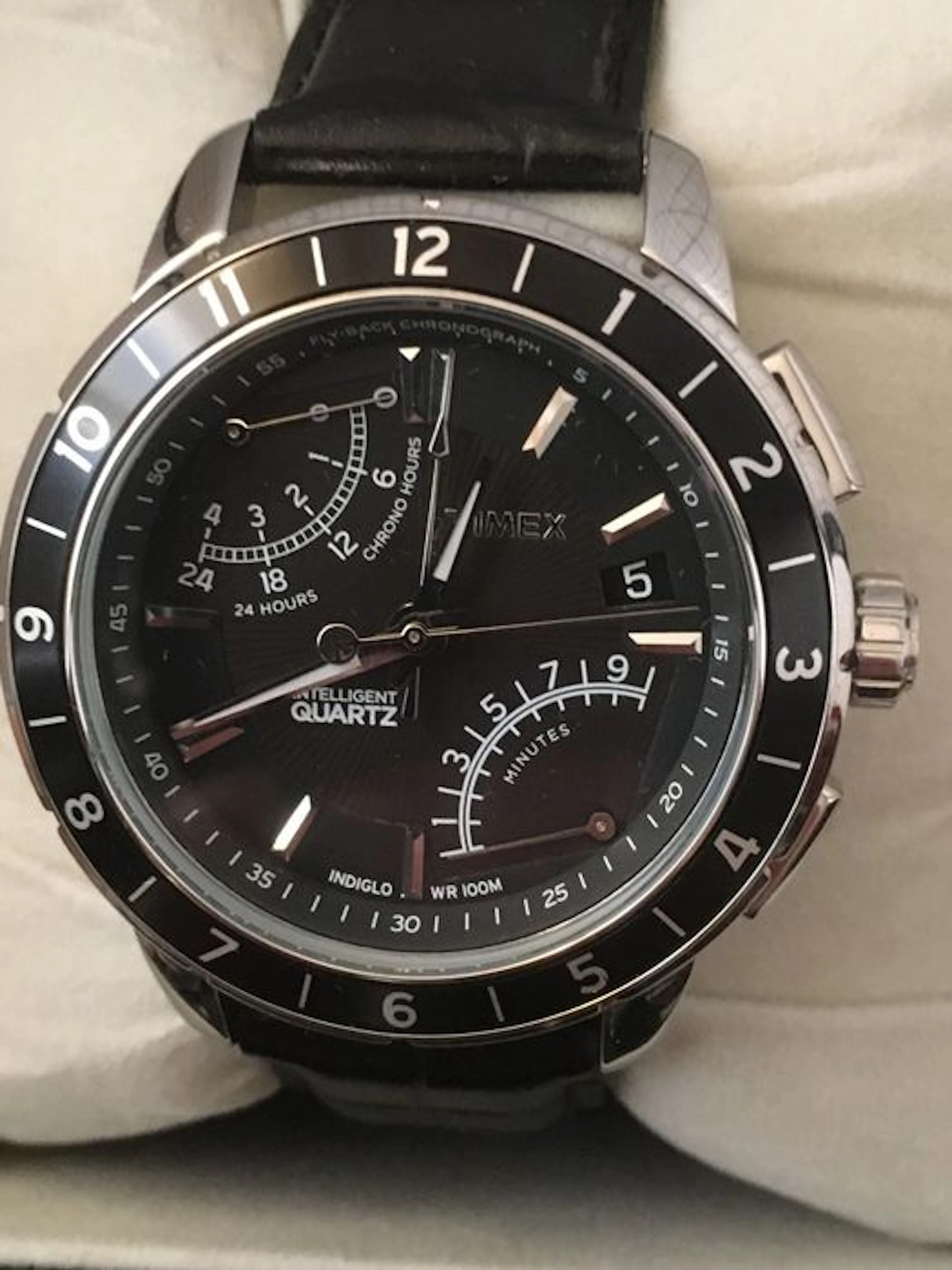 Timex - "Pilot Flyback-Intelligent Quartz-Chronograph-Dual Time" -- men's wristwatch - 2016