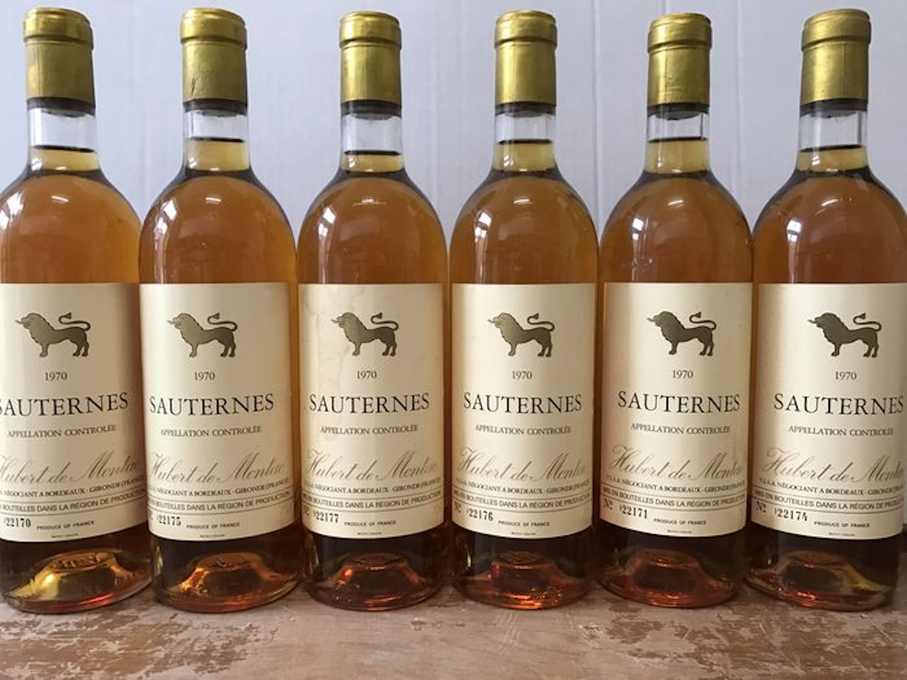 1970 Sauternes Hubert De Montac – Total 6 Bottles