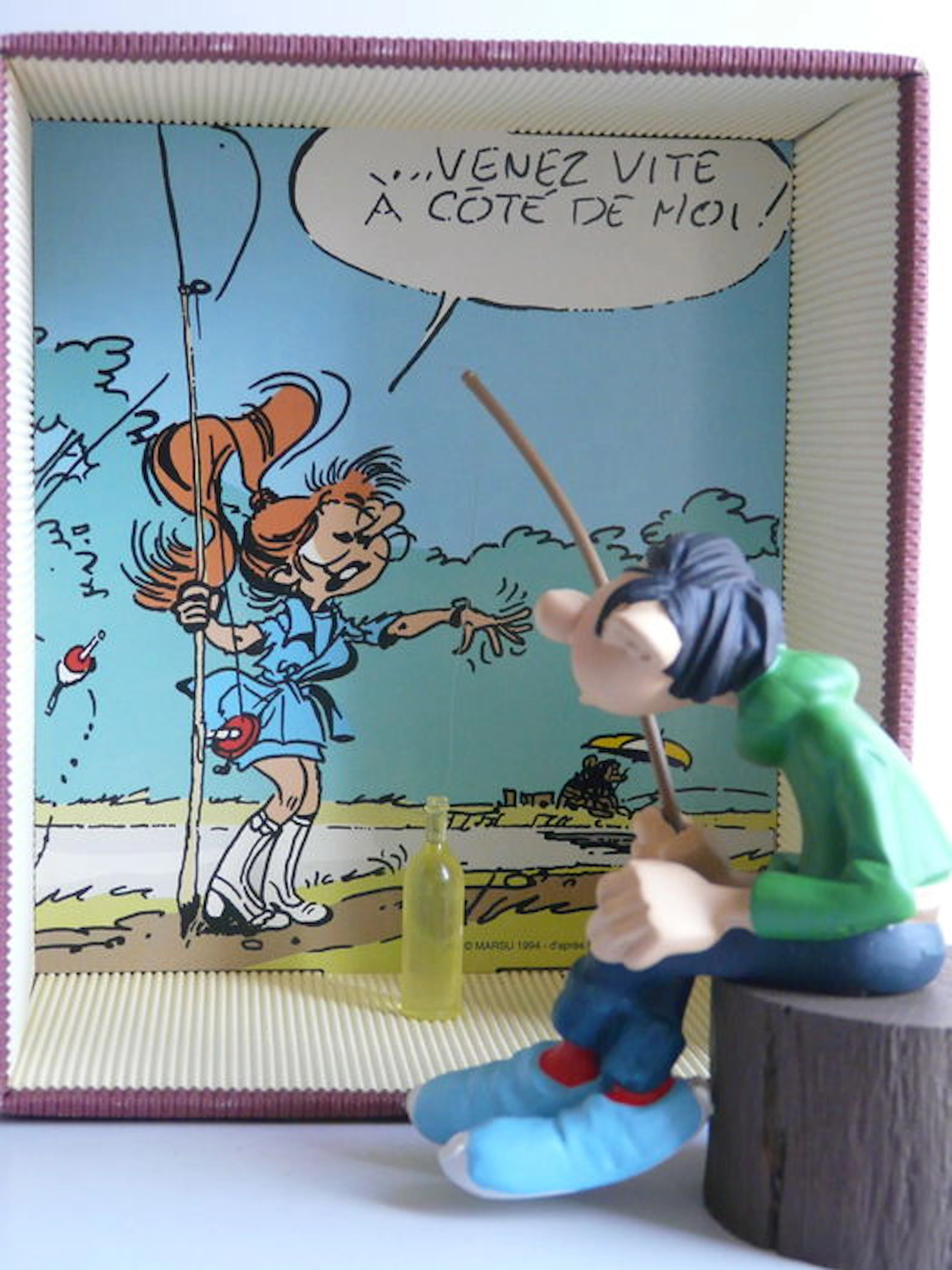 Franquin, André - figure Leblon & Delienne - Gaston Lagaffe Pêcheur (1995)