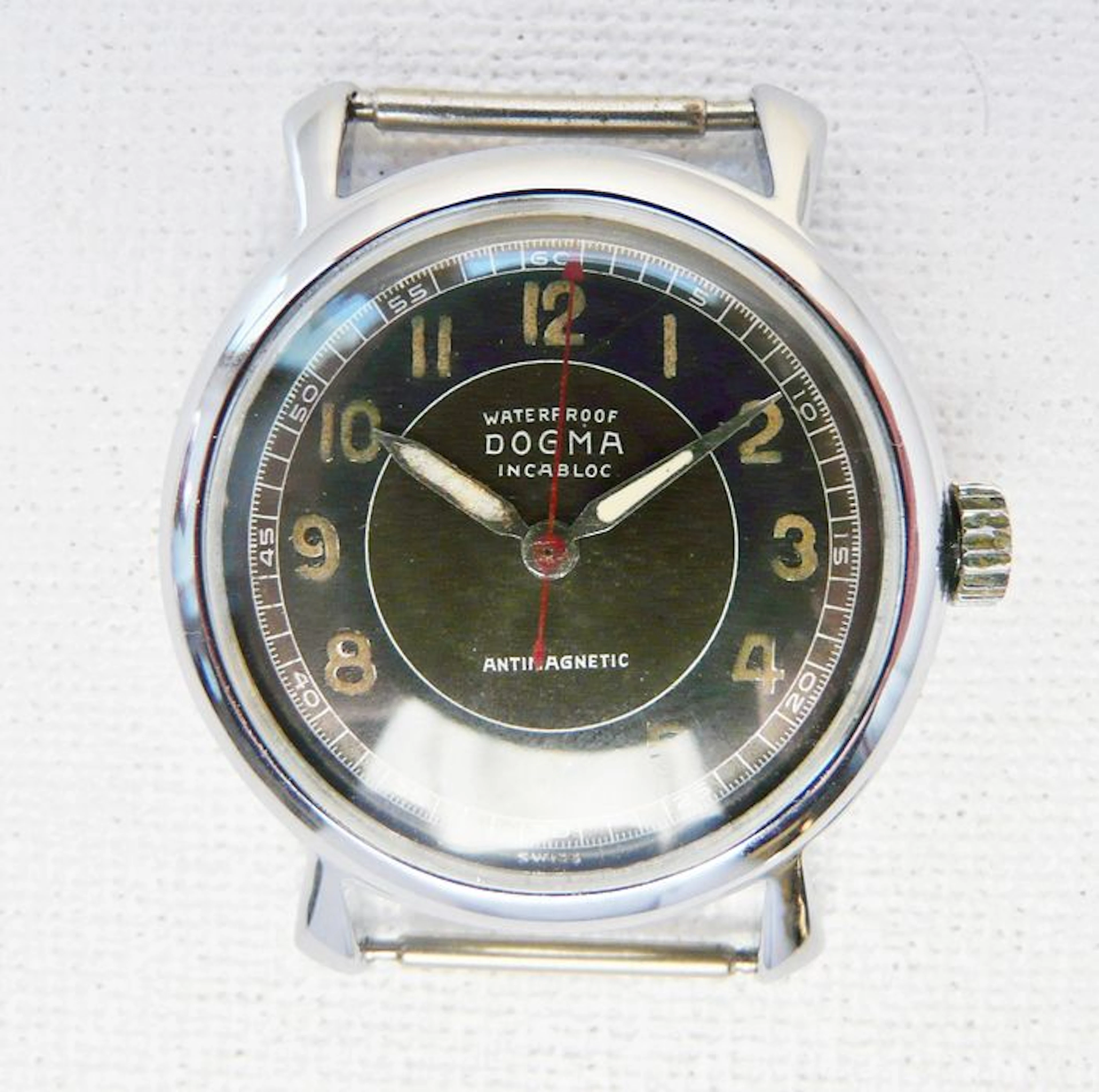 DOGMA Prima Military Medical Orderly's/Doctor's Wrist Watch Circa 1950 (The Korean or "Forgotten" War)