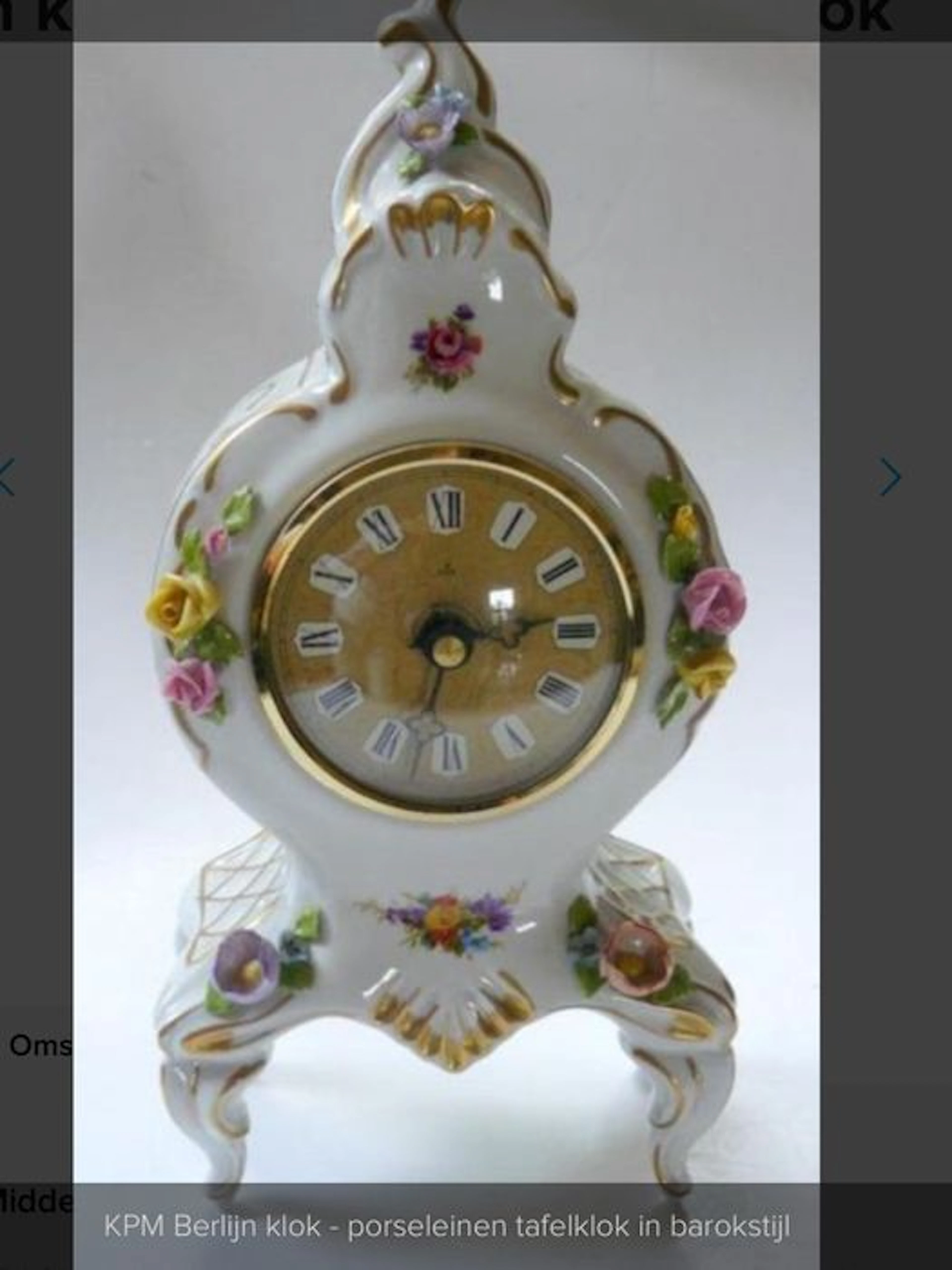 Wallendorf - porcelain clock