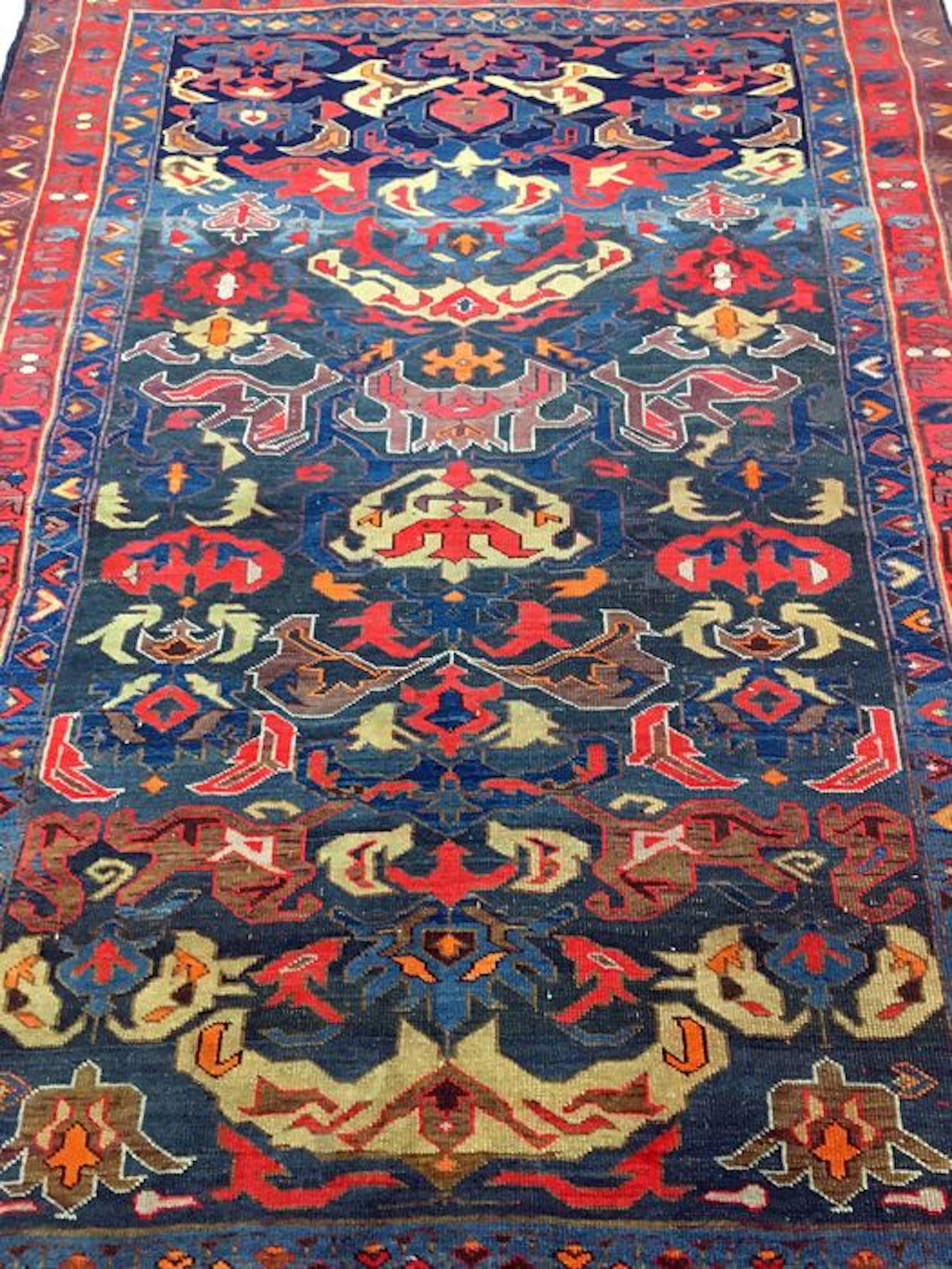 Handmade oriental rug. OldKuba Bijov 174x131 cm circa 1920!!!