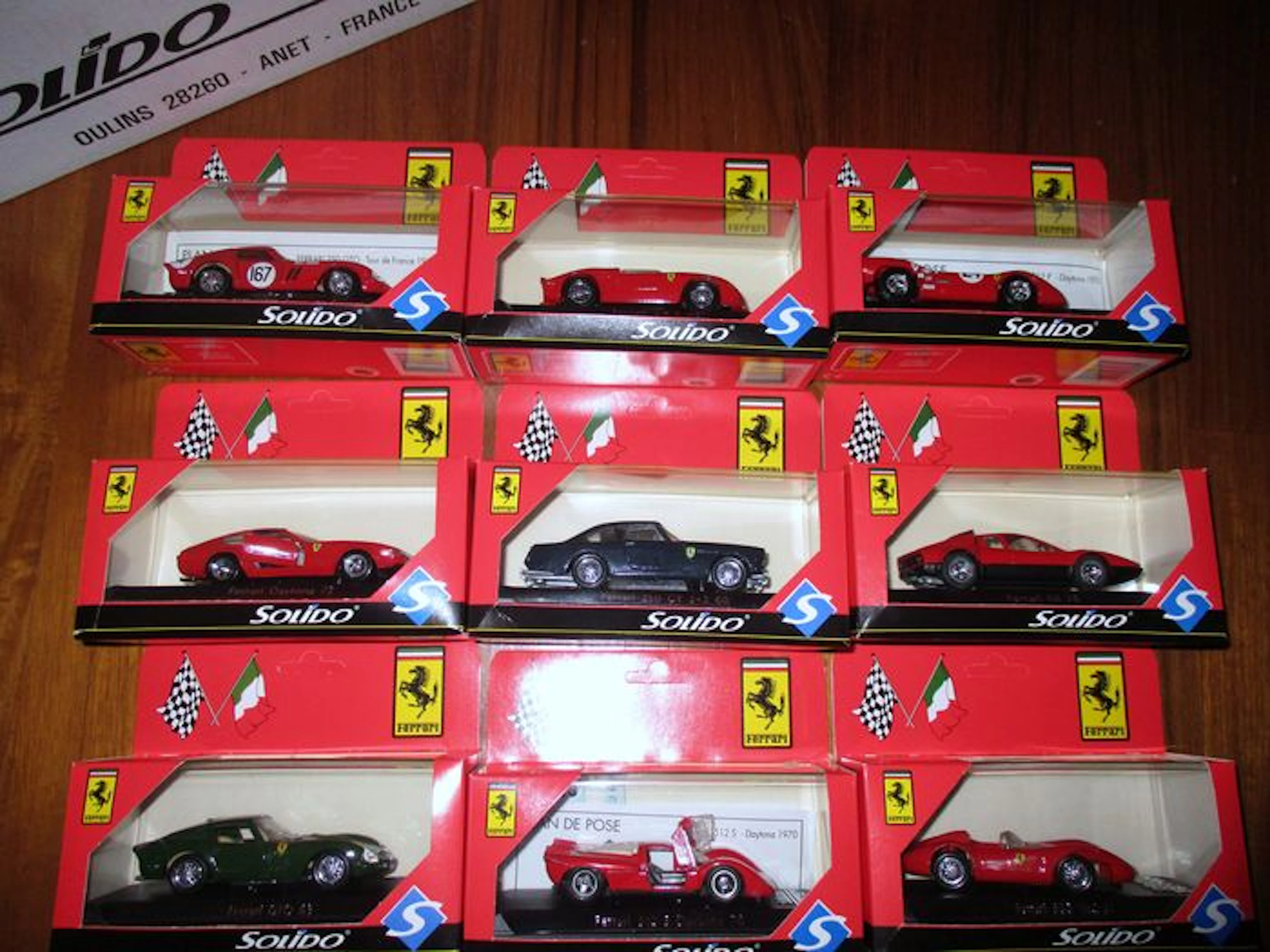 Solido-Ferrari collection Series - Scale 1/43 - Lot with 12 models: 12 x Ferrari 1957-1976